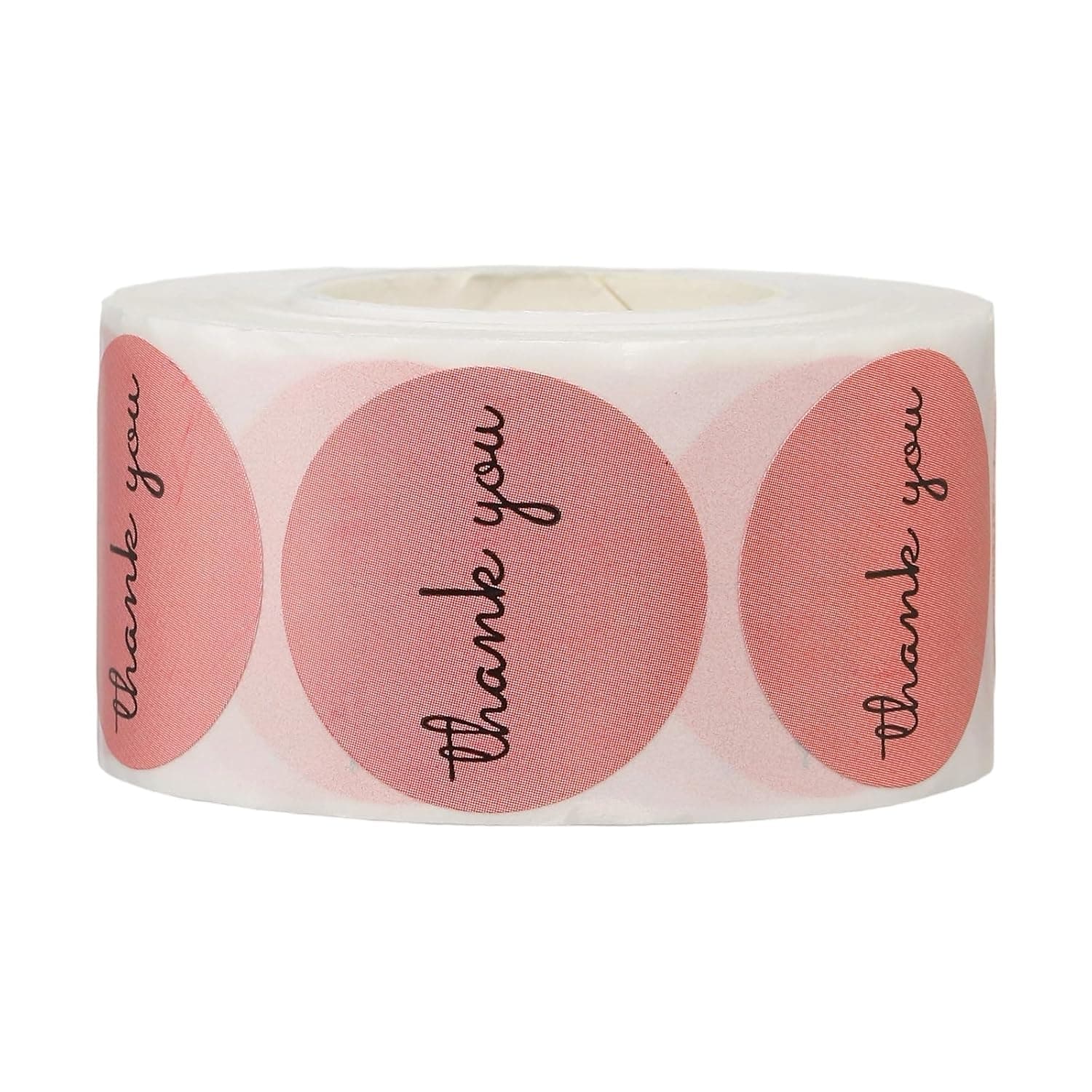 PATIKIL 1 x 1 Inch Thank You Stickers, 1 Roll/500 Pcs Stickers for Small Business Paper Self-Adhesive Gift Labels for Gift Wrapping Party Favor Tags Bags, Pink