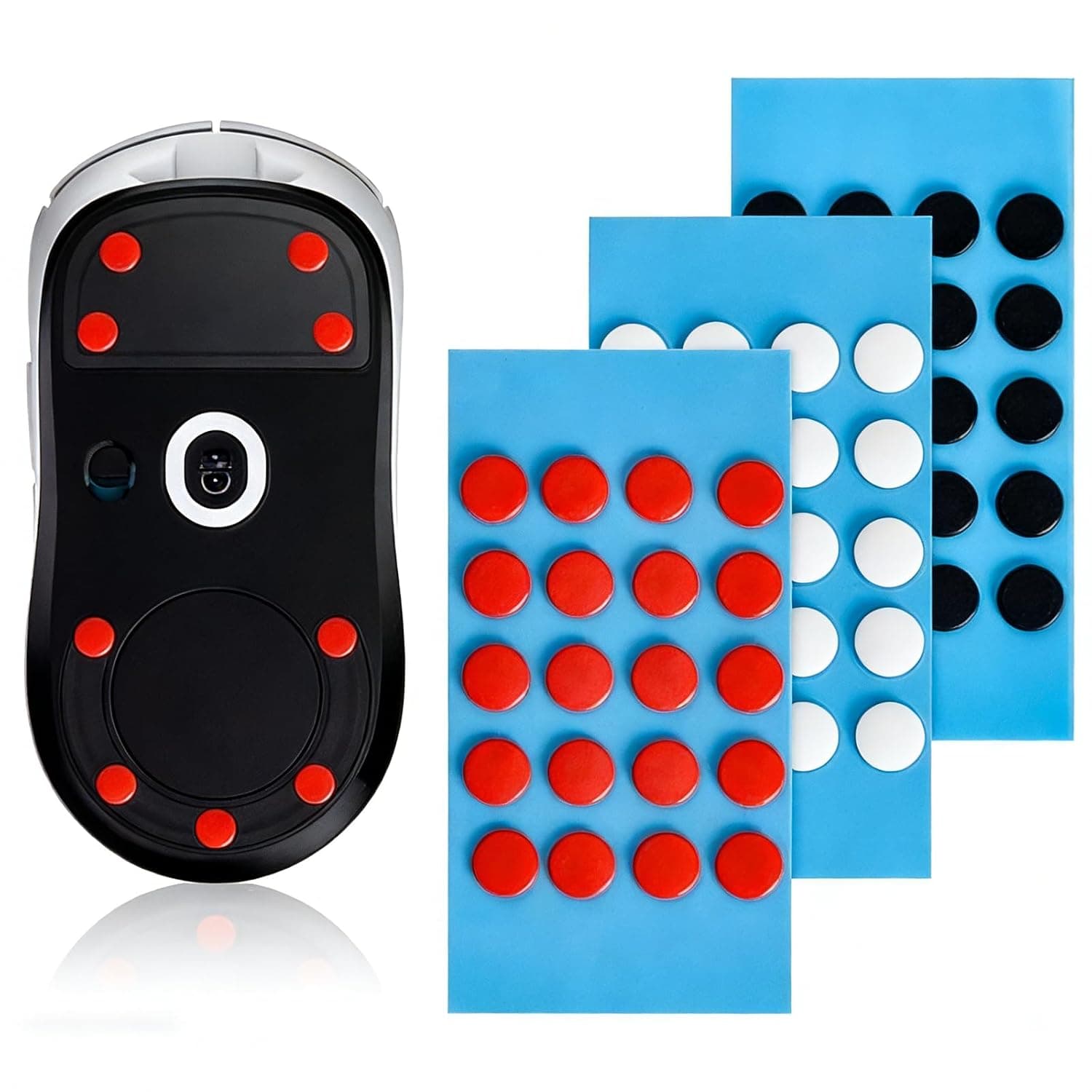 Premium Mouse Skates 60 Pcs, Upgrade Replacement Mouse Feet for Gaming Universal 6mm زلاجات ماوس Durable Gliders for Ultra-Smooth Control and Precision on All Mice