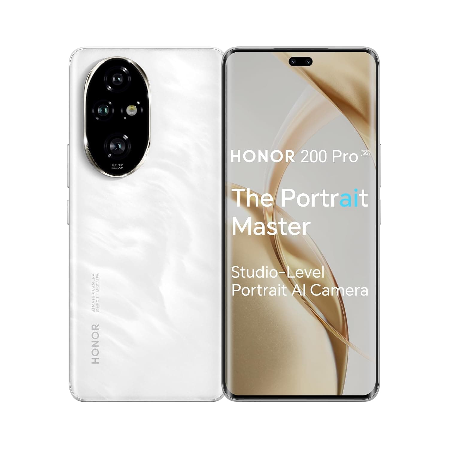 Honor 200 Pro DUAL-SIM 512GB ROM + 12GB RAM (GSM only | No CDMA) Factory Unlocked 5G SmartPhone (Moonlight White) - International Version