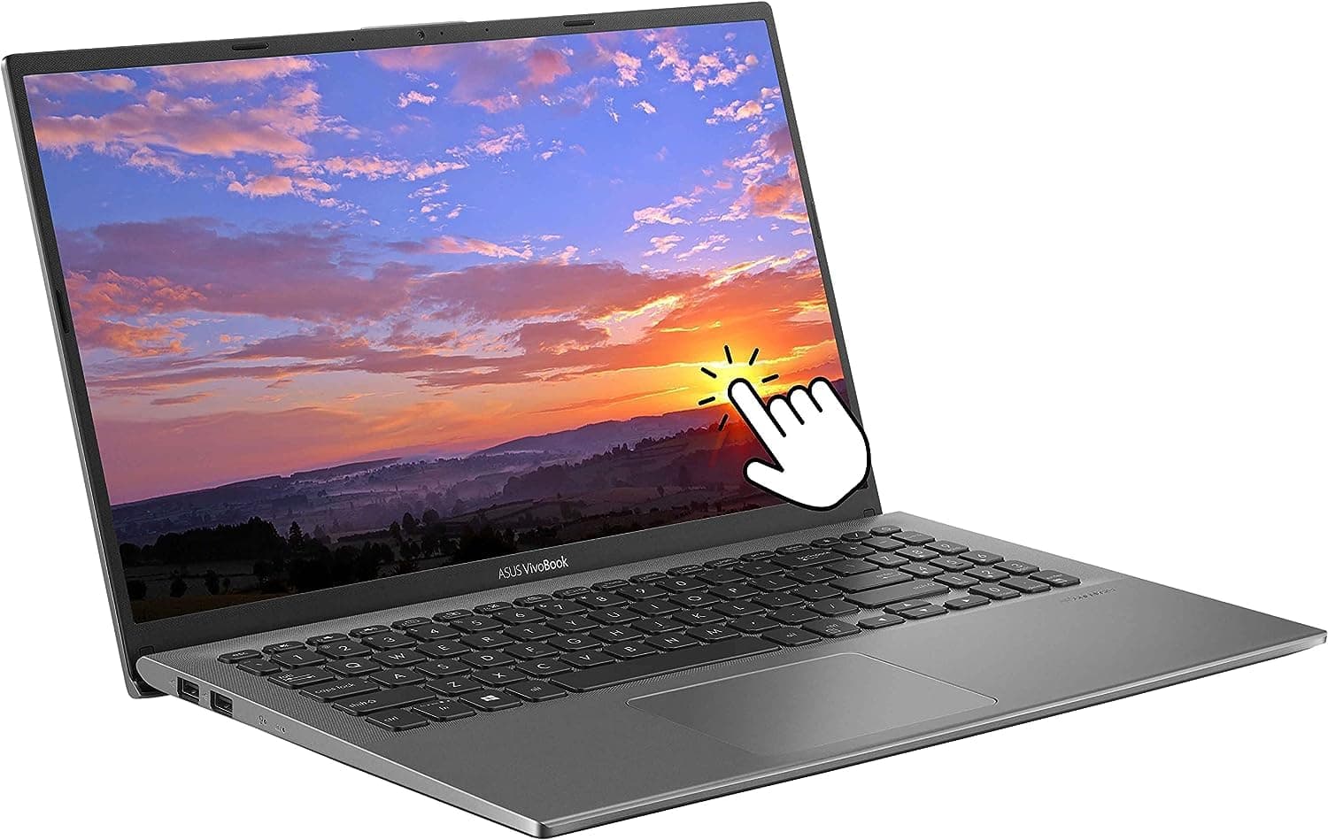 ASUS VivoBook 15 Laptop, 15.6" FHD IPS Touch Screen, Intel Core i3-1115G4, 12GB DDR4, 512GB SSD, Intel UHD Graphics, Fingerprint Reader, Backlit Keyboard, Windows 10, TWE Mouse Pad