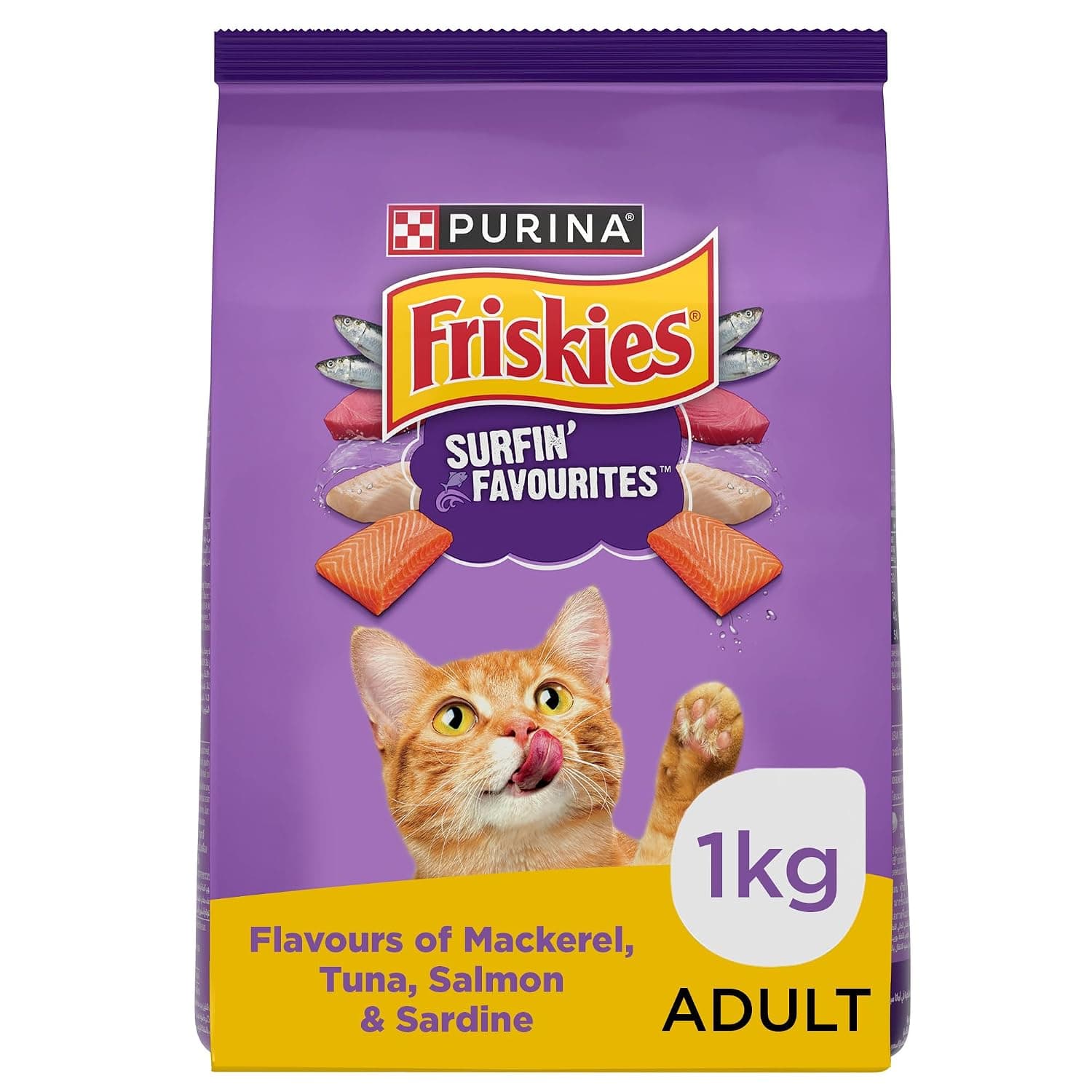 Purina Friskies Surfin Favourites Dry Cat Food 1kg