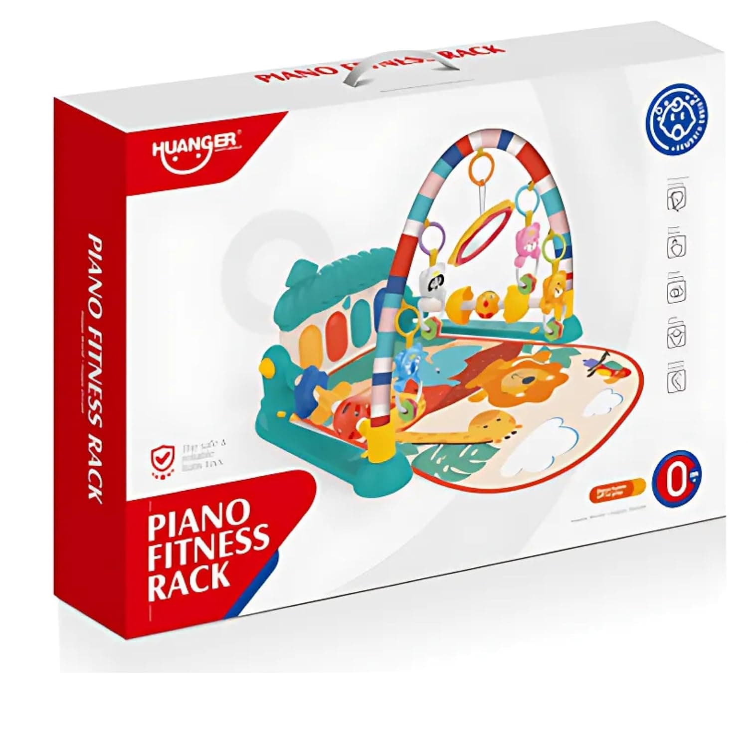 Baby Piano Fitness Play Mat – With Music & Hanging Toys – For Newborns 1M+