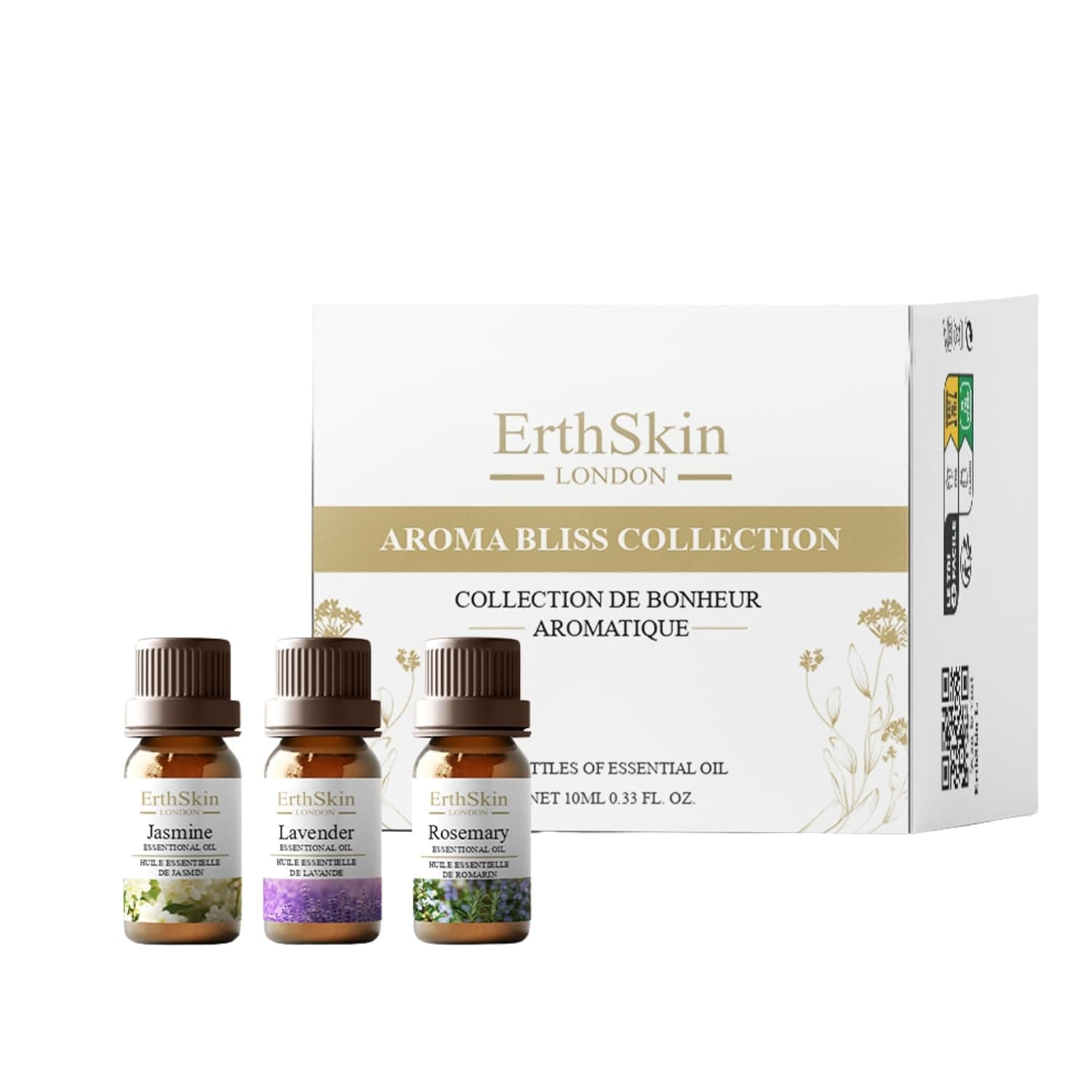 Aroma Bliss Collection, Essential Oils Set with Jasmine, Lavender, Rosemary, 10ml Each