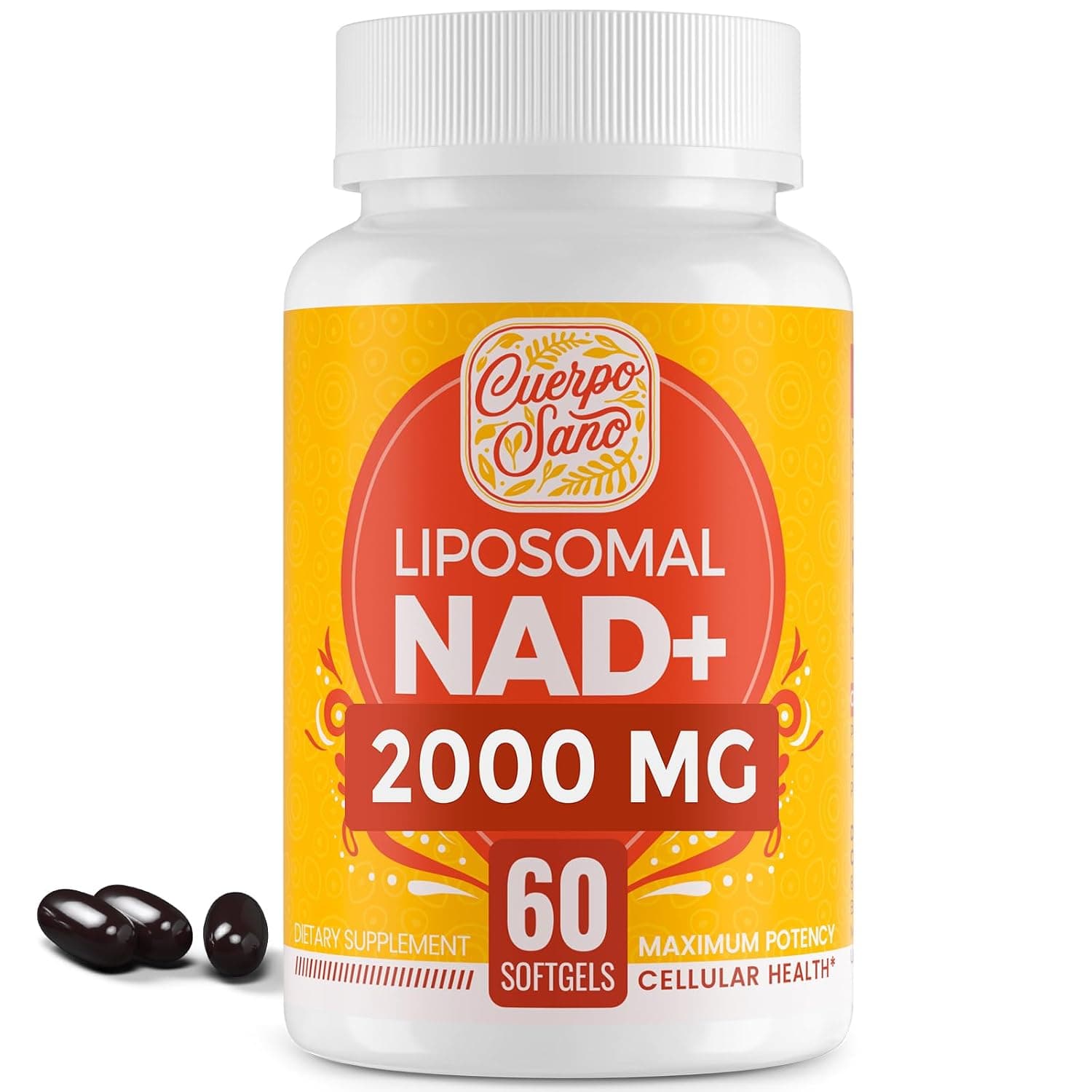 "2000 MG NAD supplement, NAD+ liposomal supplement with high absorption, more efficient than nicotine