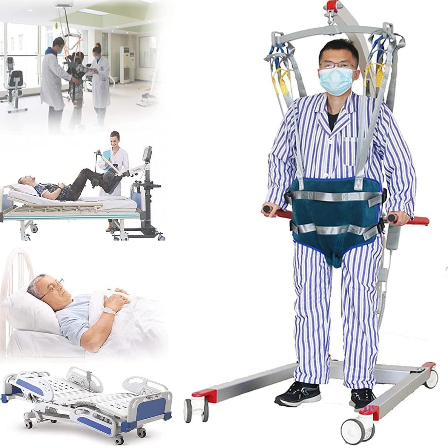 Patient Lift Sling,Full Body Patient Lifting Sling,for Elderly Disabled Full Body Patients Walking Aids (Size : M)