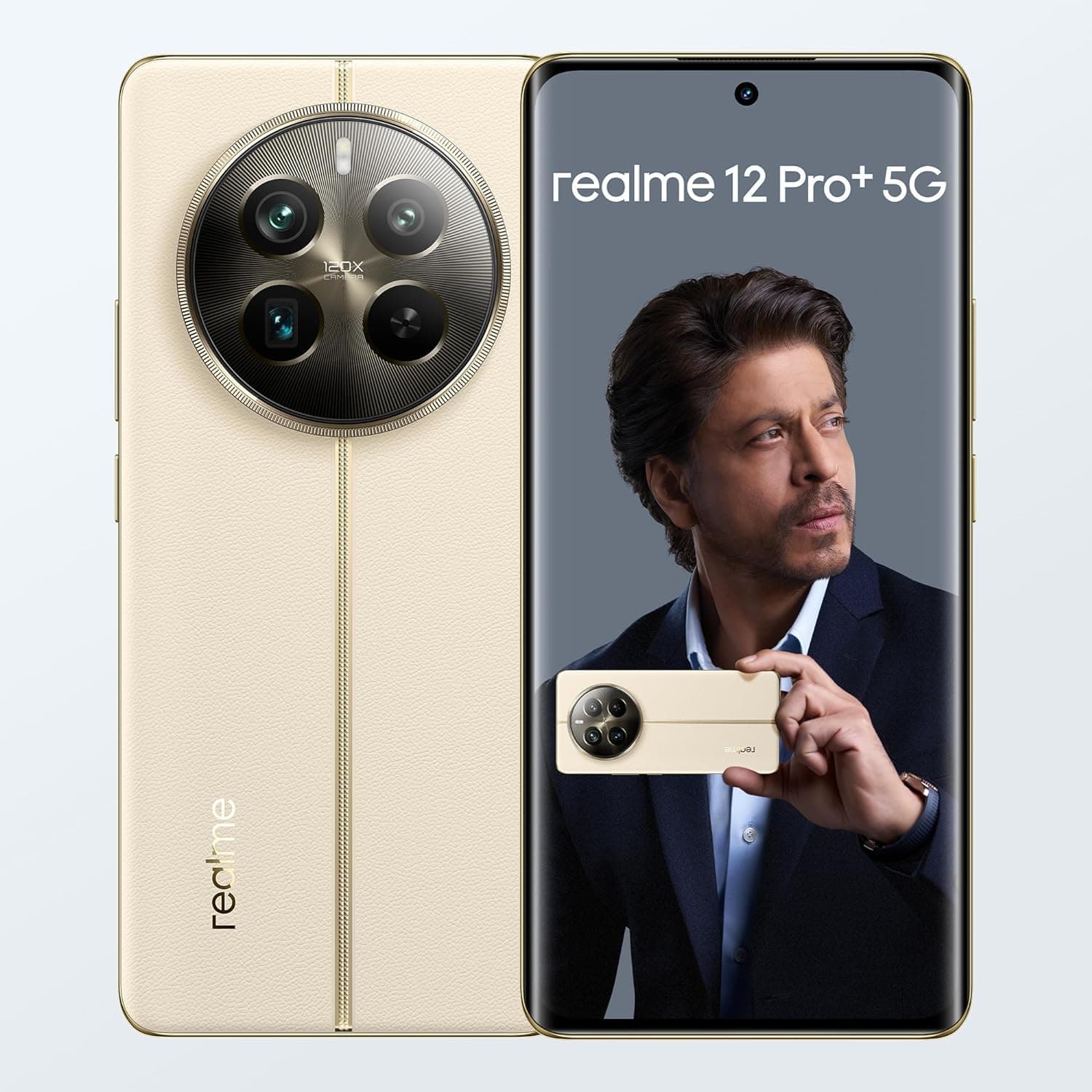 12 Pro+ 5G Mobile Phone, Dual SlM 8GB RAM 256GB ROM, 64MP Camera, 67W SUPERVOOC Charge, Middle East Version, Navigator Beige