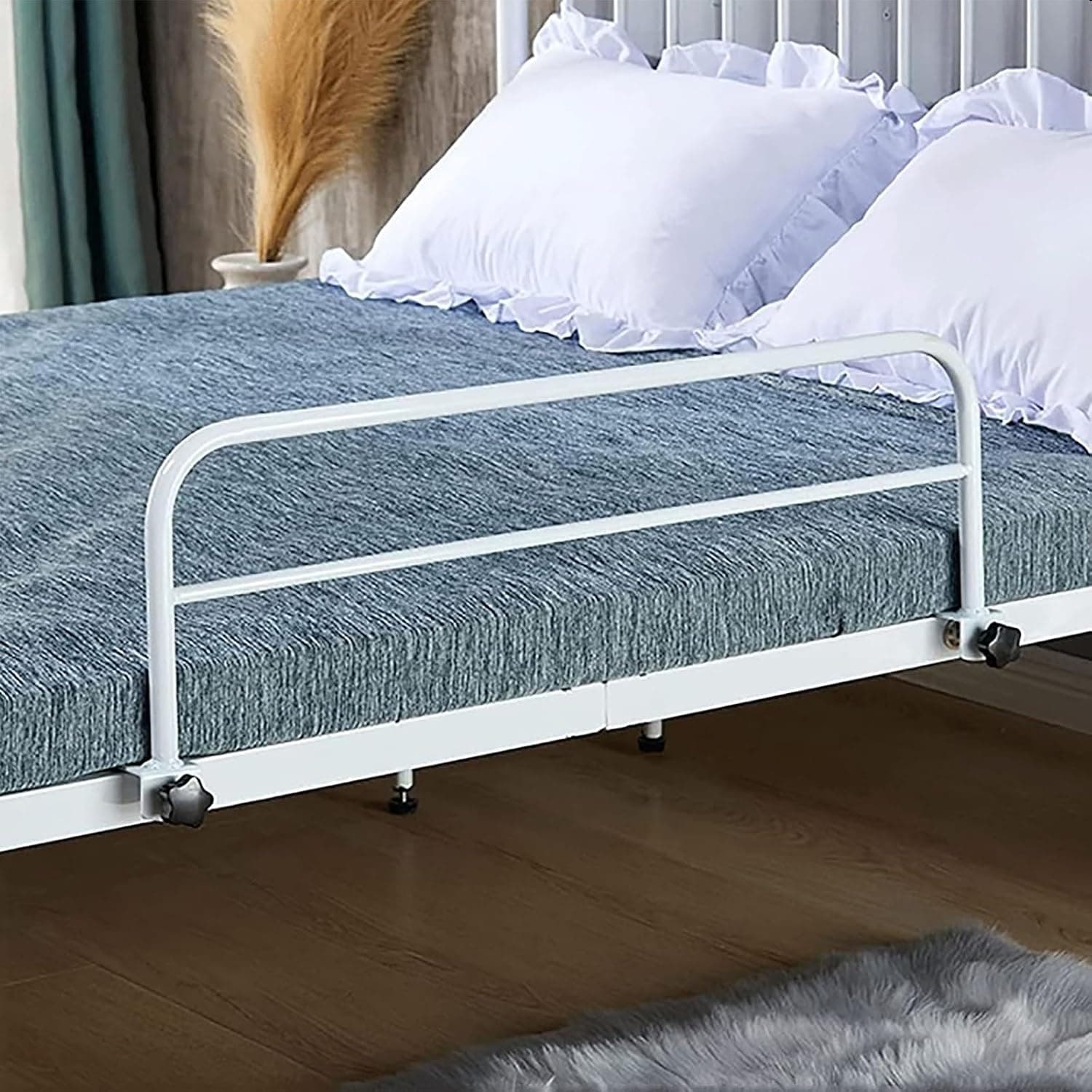 Adjustable Bed Rails, Medical bed rails for elderly people Safety handle for bed rail with fall protection Rail handle for bed rail (Color : B, Size : 120 * 30cm)