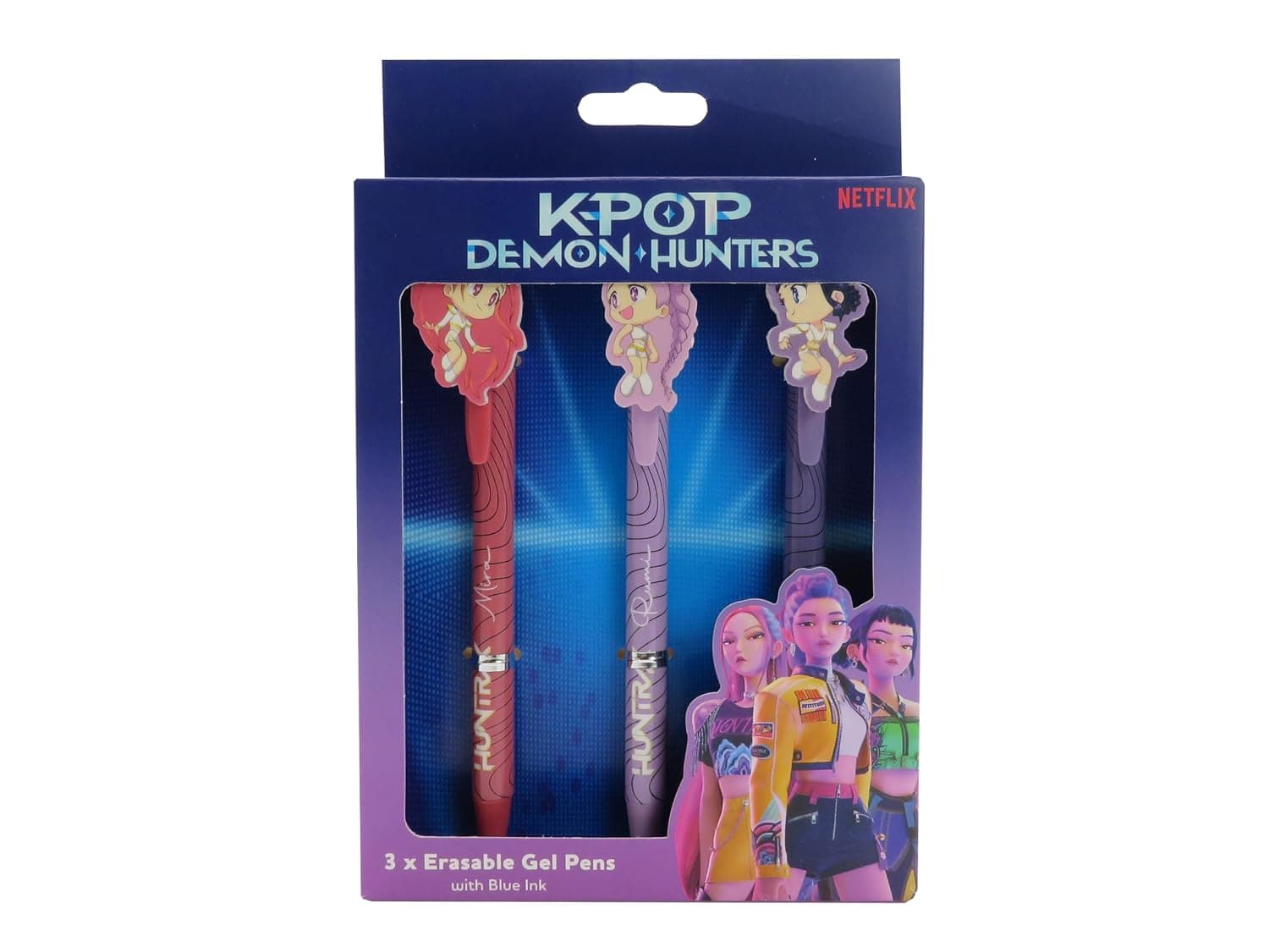 CYP Brands K-Pop Demon Hunters Erasable Ballpoint Pen, Multi-Colour, Officially Licensed Rumi, Mira and Zoey