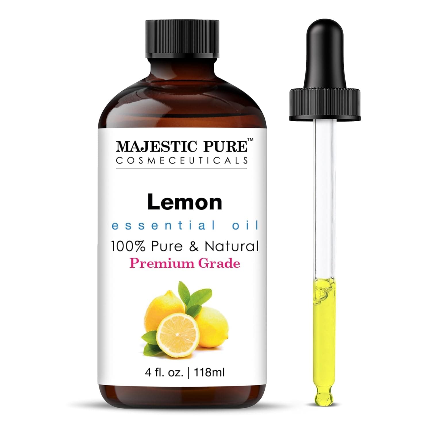 MAJESTIC PURE Lemon Essential Oil - 118.29ml