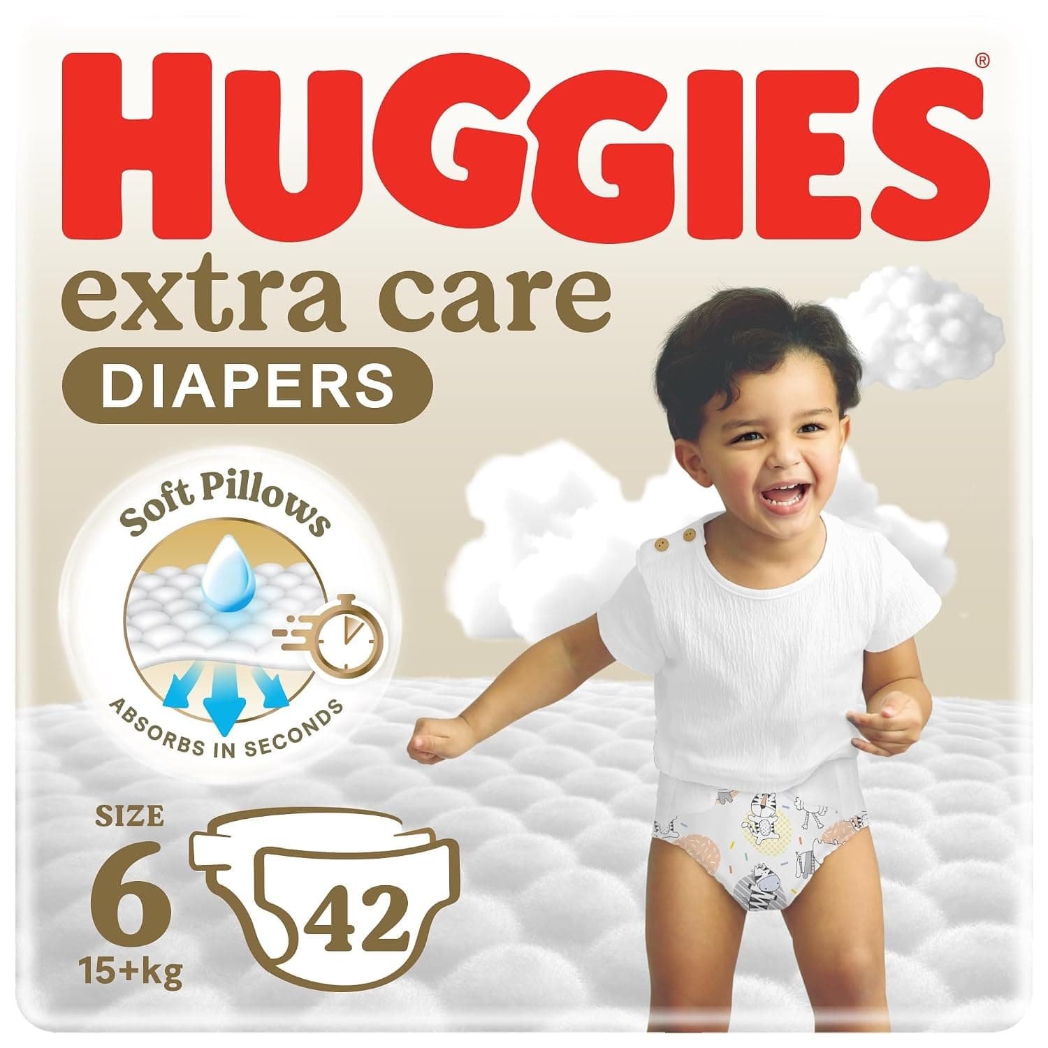 Huggies Extra Care Open Diaper Size 6 (15+ KG) 42 Diapers
