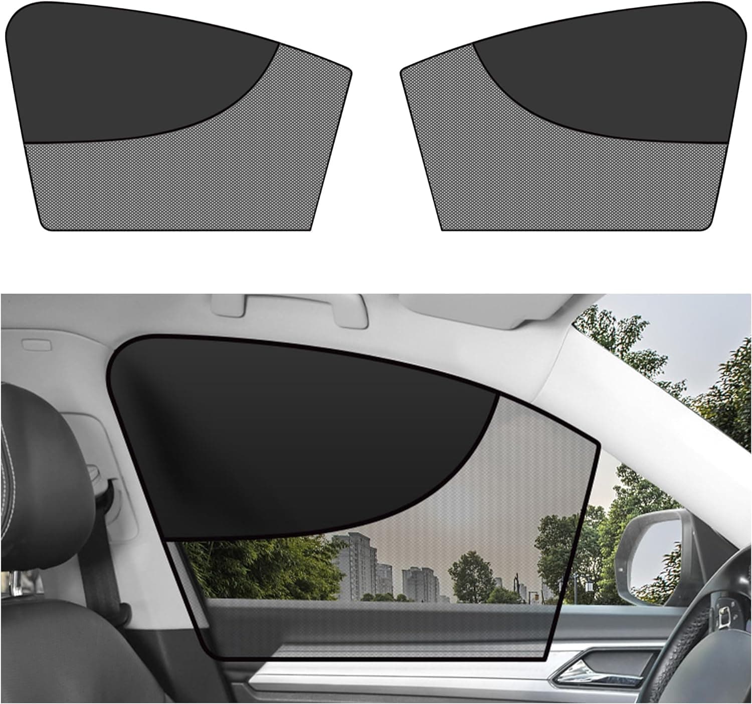 ALMEKAQUZ Car Side Window Sunshades,2 Pack Double Insulated Layer Car Window Covers, for Privacy and Car Interiors, Car Camping Essentials Car Sun Shade for Most Car, Truck, SUV