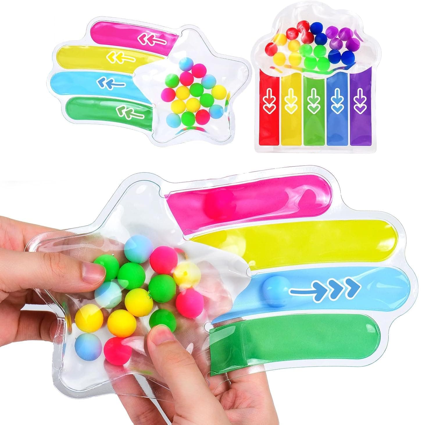 2 PCS Toddler Color Sorting Sensory Toys - Quiet Calm Down Supplies, Fine Motor Matching Game, Preschool Learning Activities Toys for Kids 3+