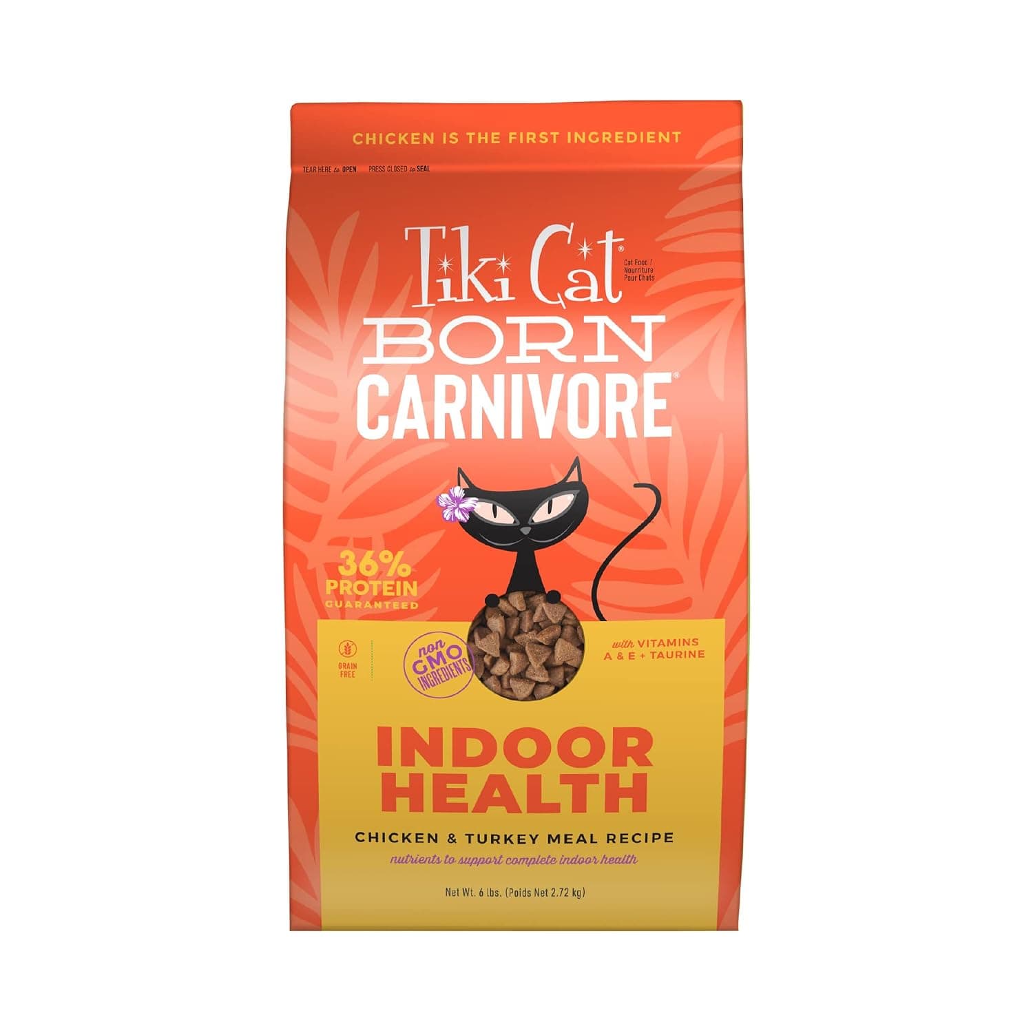 Tiki Cat Essentials High Protein, Complete and Balanced Dry Food for Cats and Kittens, Chicken and Turkey Meal Recipe 6 lbs. | Crunchy Kibble Texture for Indoor Cats, Real Animal Protein, Non-GMO Ingredients, Supports Immune and Digestive Health