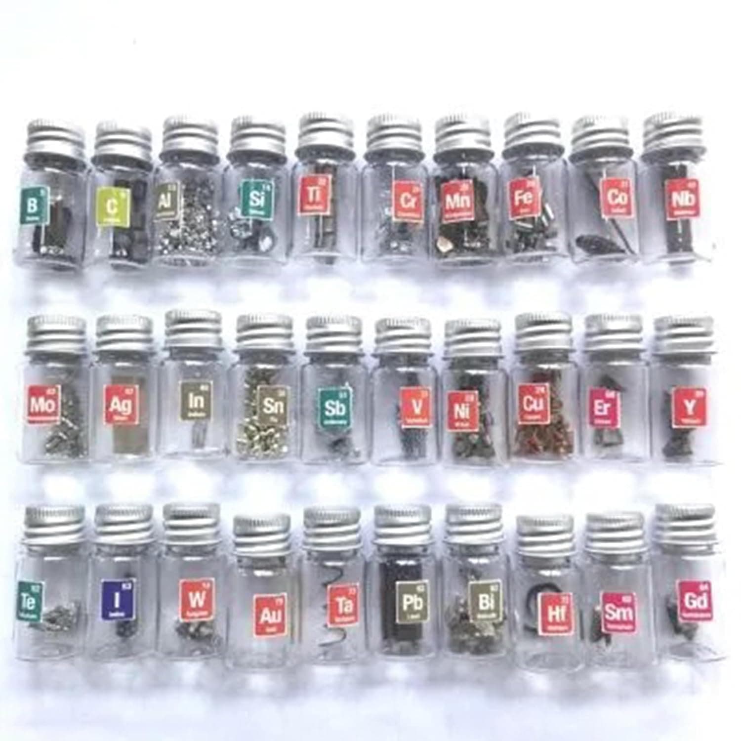 Metallic Elements Chemistry Kit for Element Collections Lab Material Hobby DIY Teachers Science Creative Gift-30pcs