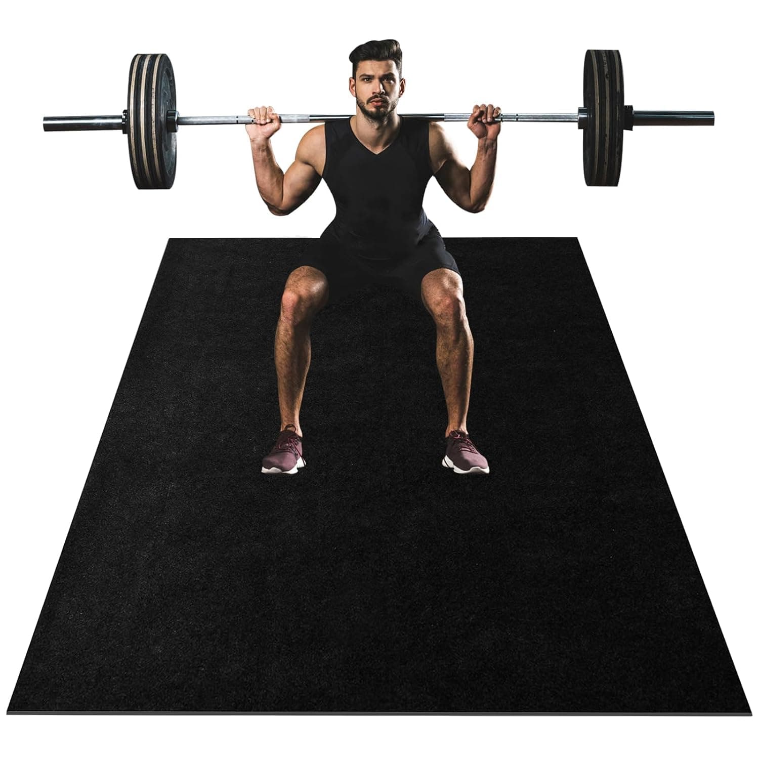 YEXEXINM Floor Protection Mat for Fitness Equipment, Durable Treadmill Mat, 180 x 120 cm, Non-Slip Underlay Mat for Fitness Equipment, Sound-Insulating, Felt Fabric, Fitness Mat for Treadmill
