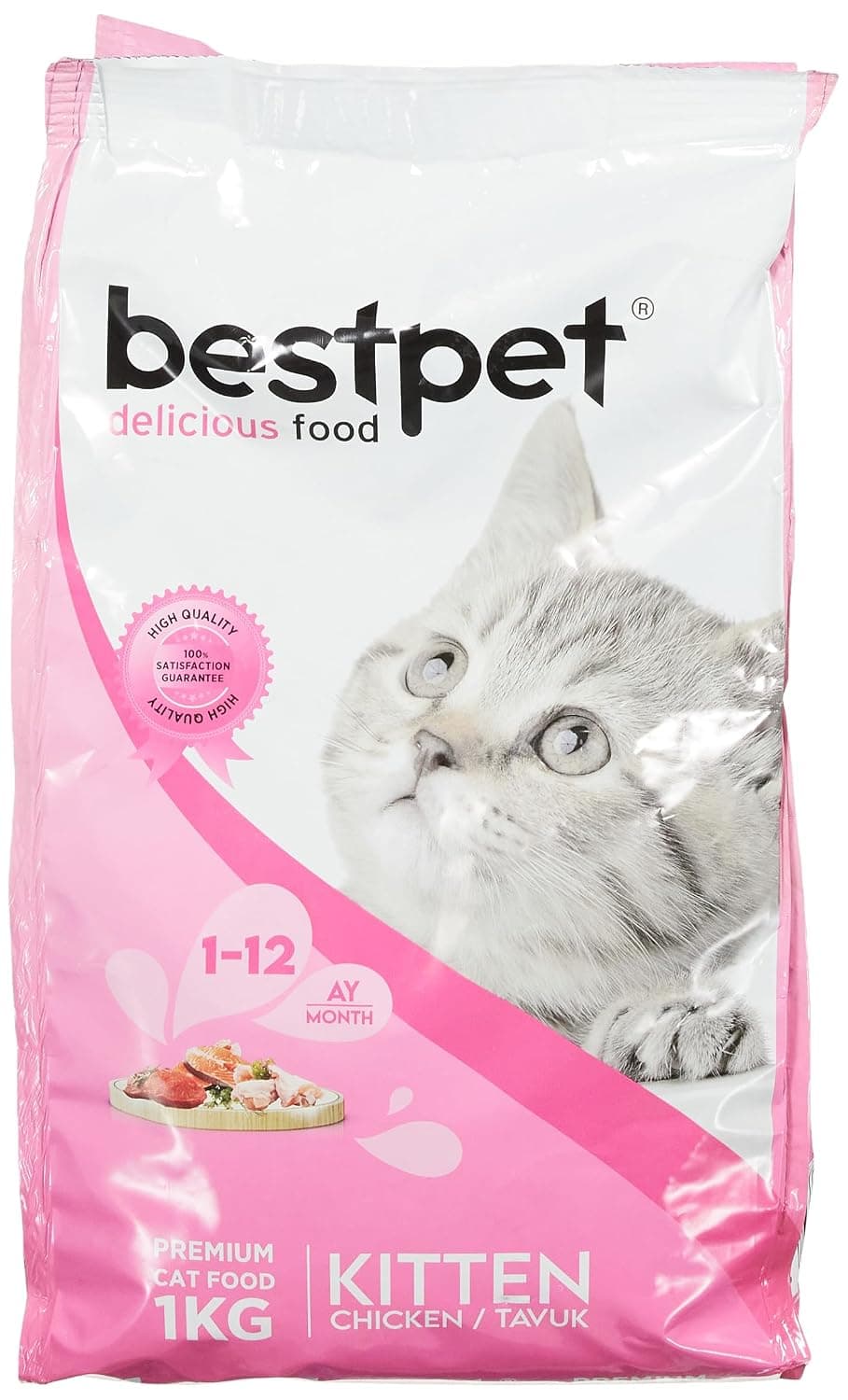 Bestpet Dry Food for Kittens, with Chicken and Rice, 1 kg