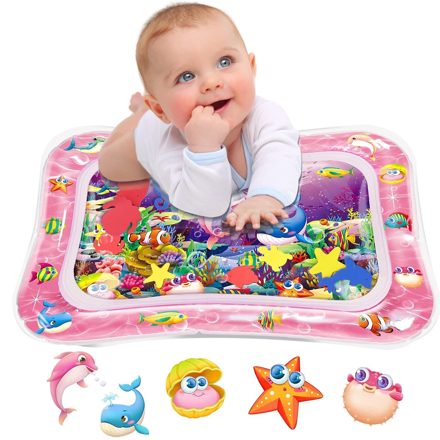 Infinno Baby Water Mat, Baby Toy for 3 6 9 Months Girls and Boys, Sensory Development, Great Gift Idea for Newborns