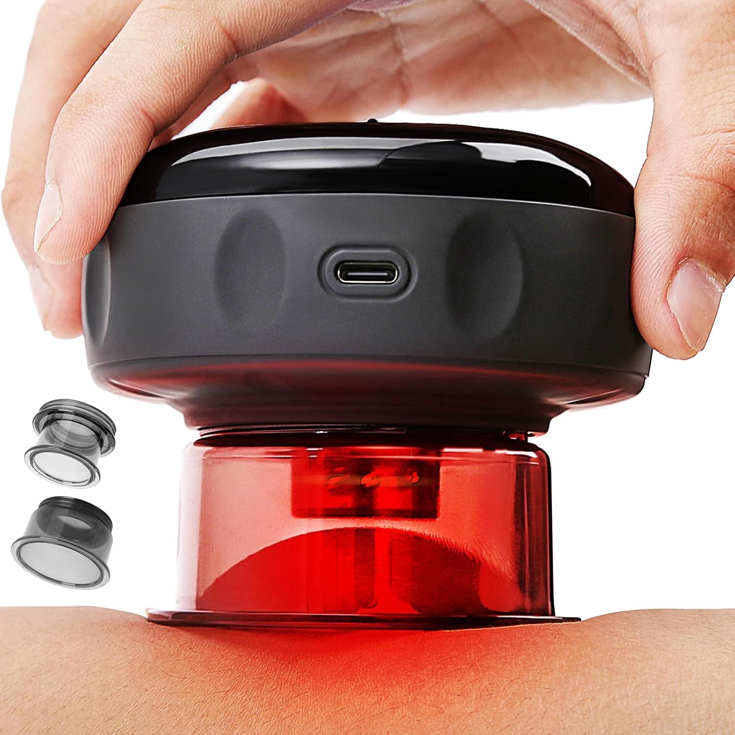 UOTT 6-in-1 Smart Cupping Therapy Massager, 20 Levels Heat & Suction Electric Cupping Kit for Massage Therapy, Cupping Therapy Set for Muscle SoreneFss, Knots & Pain Relief
