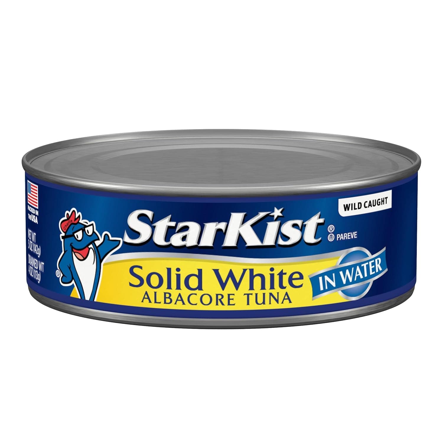 StarKist Solid White Albacore Tuna in Water, 5 oz | 26g Protein Per Serving, Wild Caught, Gluten Free, Soy Free, 110 Calories Per Serving, Perfect for Meals and Snacks