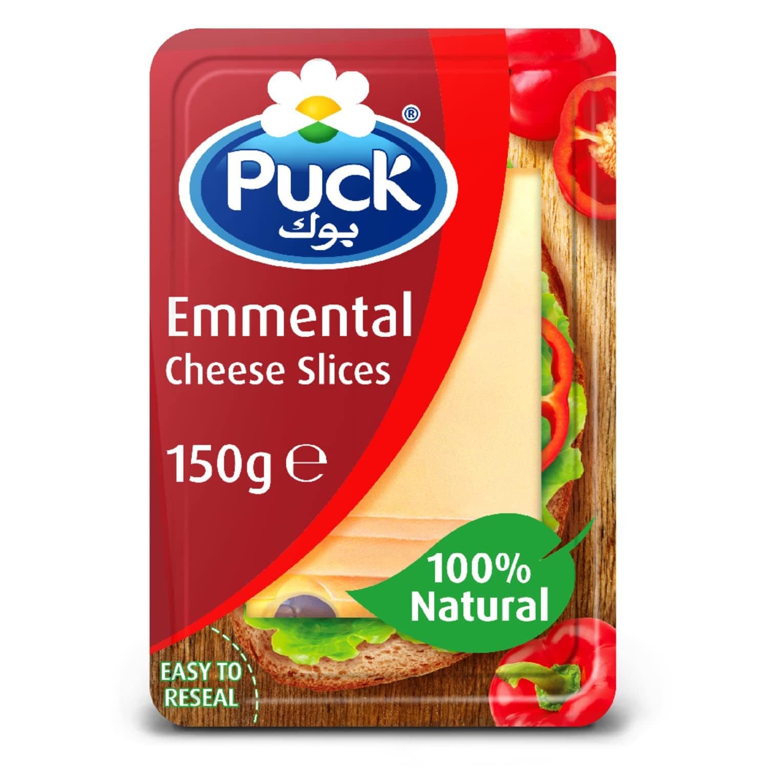 Puck Emmental 100% Natural Cheese Slices 150 g