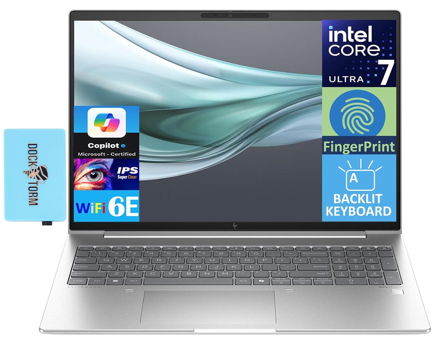 HP ELITEBOOK 650 G9 Business Laptop 15.6" IPS FHD (Intel i7-1265U, 32GB RAM, 2TB PCIe SSD, Intel Iris Xe, Backlit KB, Fingerprint, Thunderbolt 4, WiFi 6, Win 11 Pro) w/DKZ Hub USB Port Expander