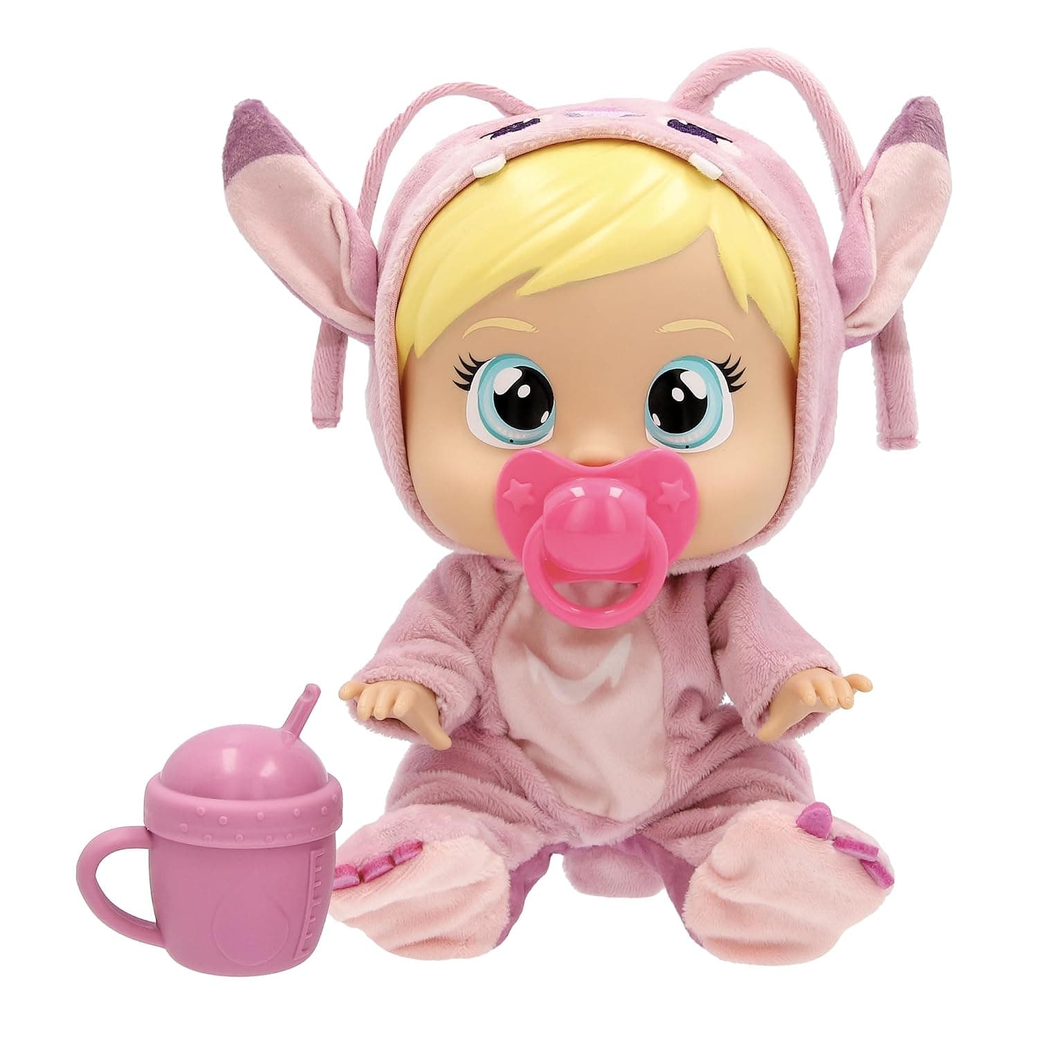 CRY Babies Disney Angel Interactive Doll Cry Baby Loving Care Inspired by Angel with 3 Accessories and Real Tears Children from 3 Years