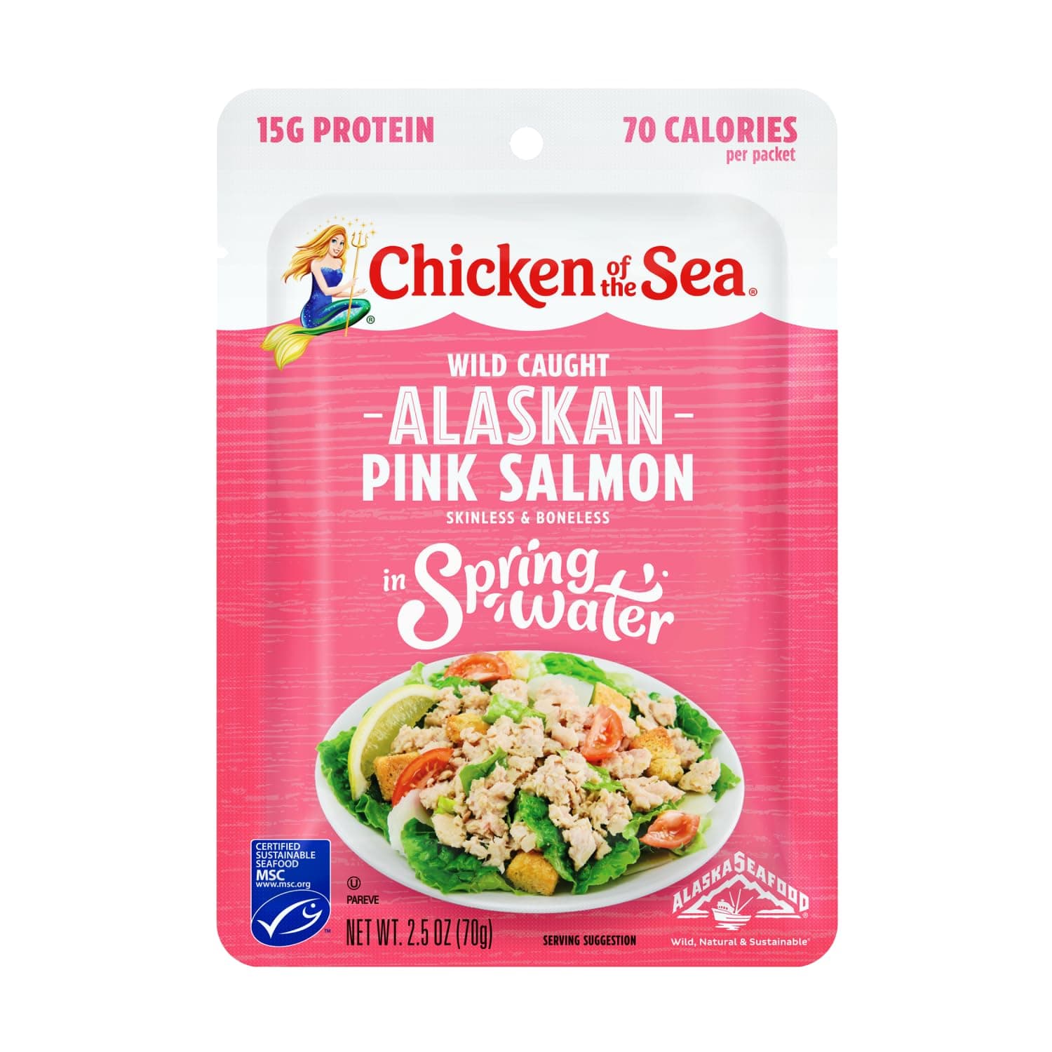 Chicken of the Sea Pink Salmon Boneless Skinless Pouch 2.5 Oz