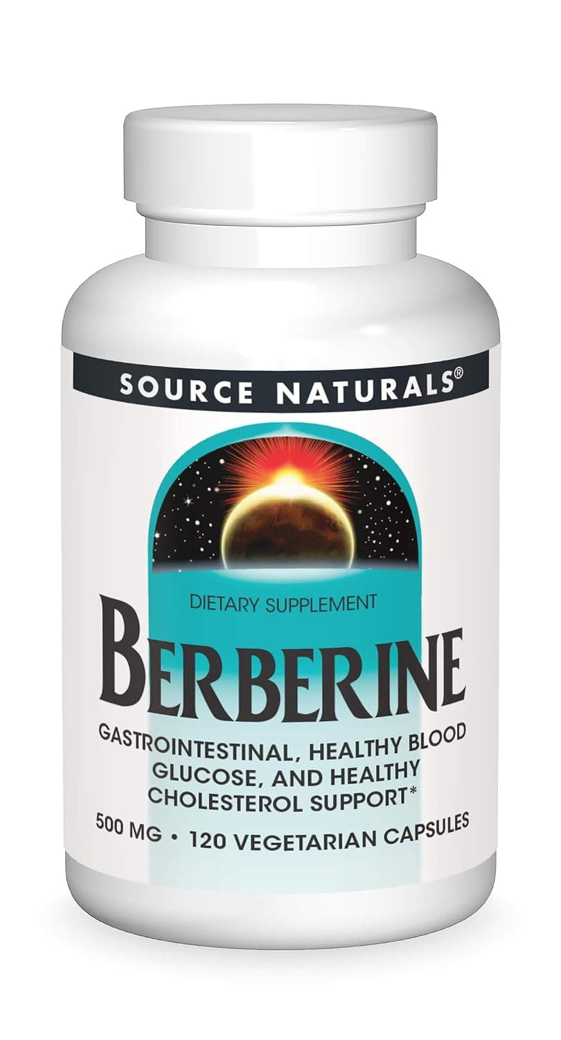 SOURCE NATURALS Berberine Vegetable Capsule, 120 Count | Gastrointestinal Support
