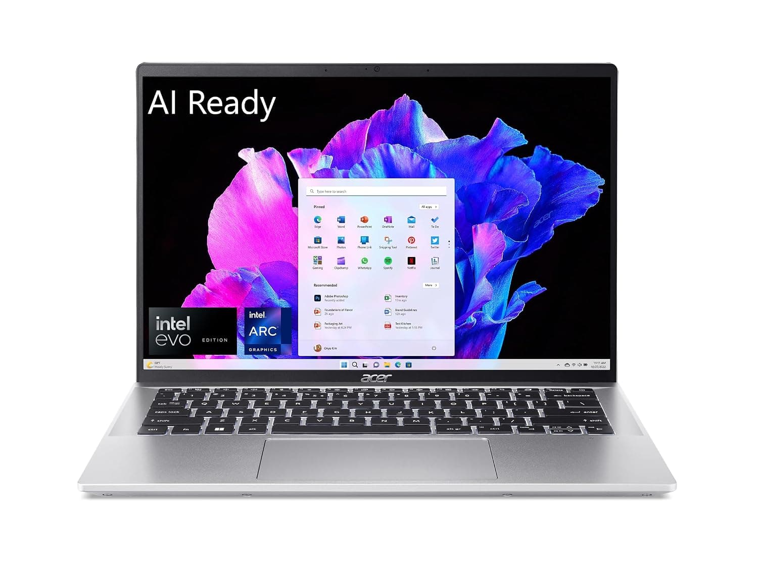 Acer Swift Go 14 Intel Evo Thin & Light Laptop | 14" 1920 x 1200 Touch Display | Unlock AI Experiences | Core Ultra 7 Processor 155H | ARC | 16GB LPDDR5X | 512GB SSD | SFG14-72T-718K