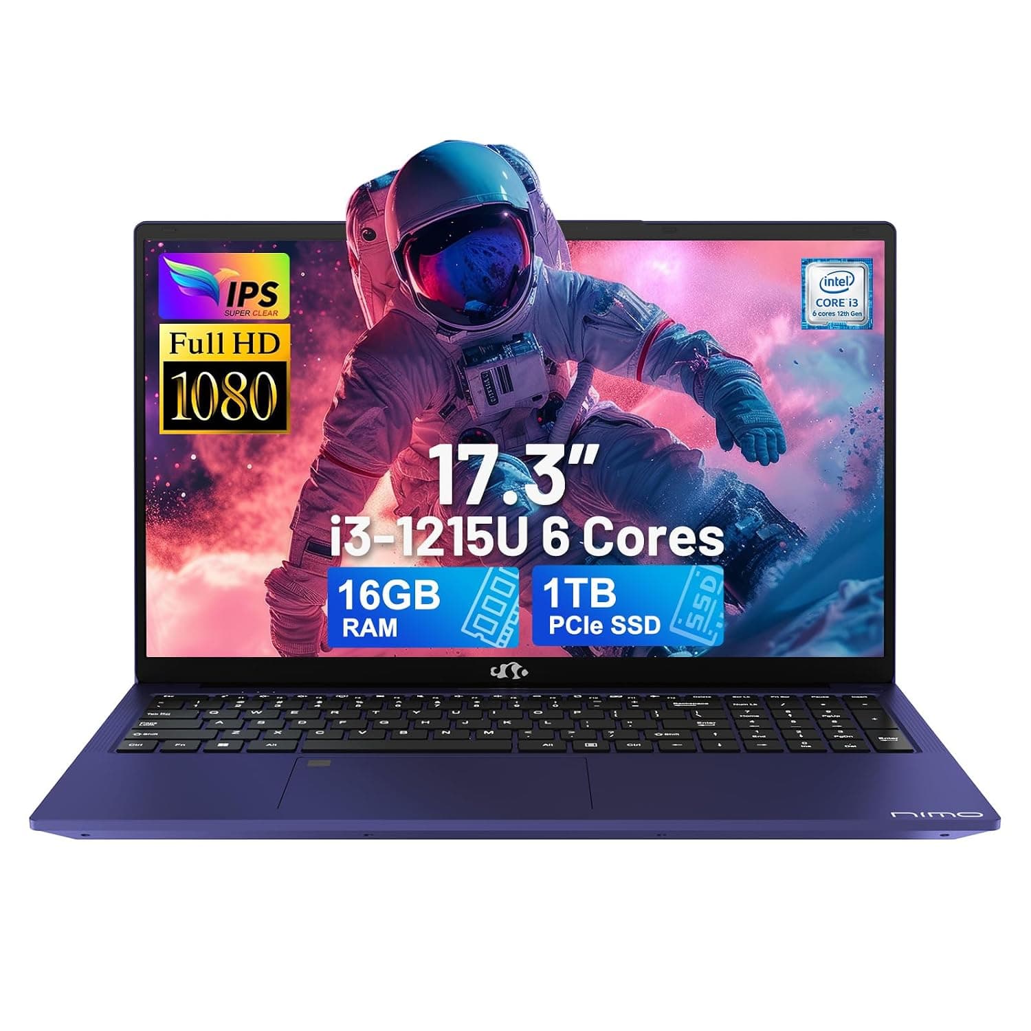 NIMO 15.6" IPS FHD-Gaming-Laptop, 8 Cores AMD Ryzen 7 6800H 64GB DDR5 RAM 1TB SSD (Beat Intel i7-12700H, Up to 4.7GHz) AMD Radeon 680M GPU-Computer with 100W Type-C Backlit Keyboard, Fingerprint