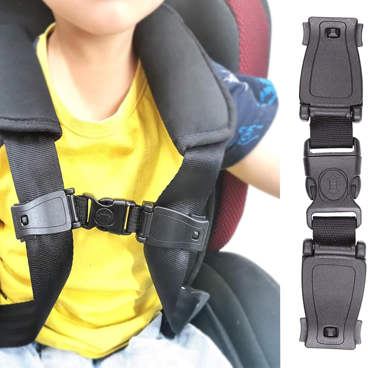 LinJie Anti-Slip Chest Harness Clip for Baby Child Toddler Secure, Comfortable and User-Friendly Design, Chest Clip Guard for Car Seat,Strollers, High Chairs,Baby Carrier