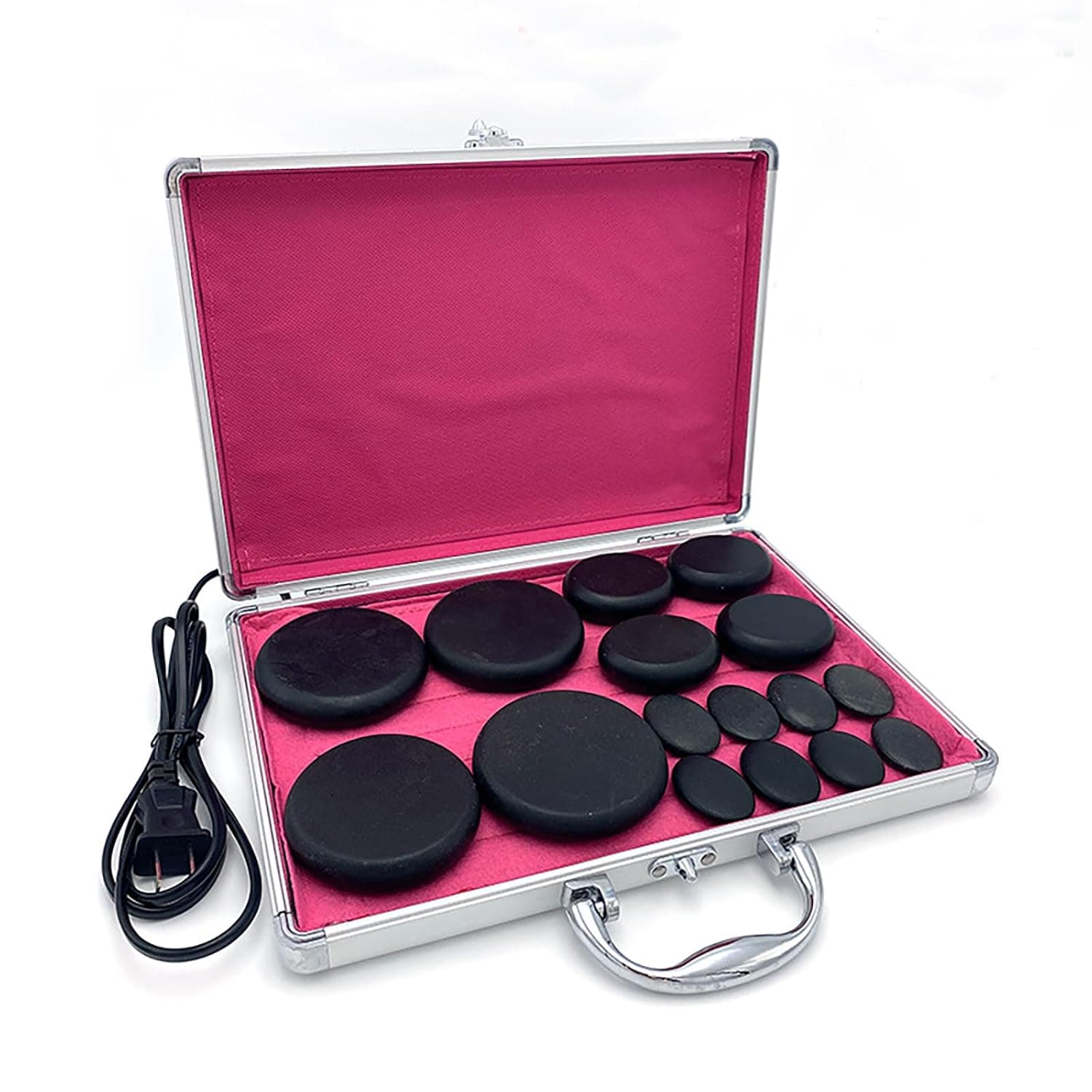 NEWFUN Hot Stone Massage Kit Professional 16 Hot Massage Stones, Portable Heated Massage Stones for Home Use, Ideal for Spa, Massage, Relaxation Therapy