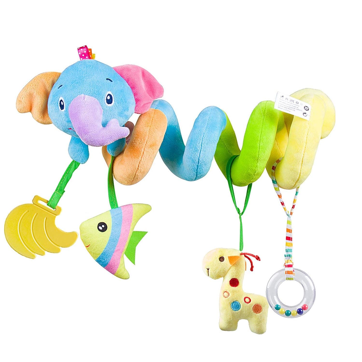 Baby Car Seat Toy, Spiral Activity Hanging Pram Toys (Farm)