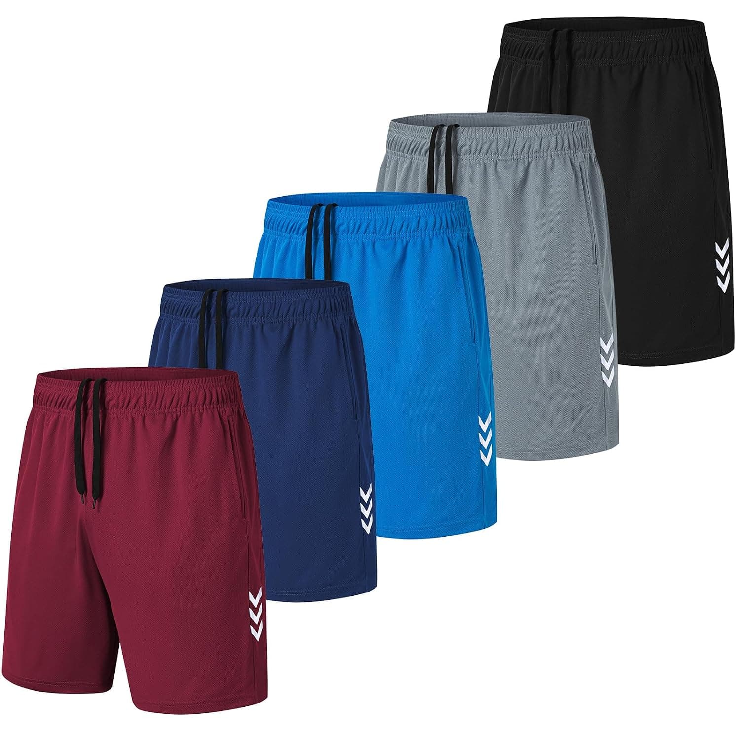 Zoofly Sports Shorts for Men Gym Running Shorts Fitness Quick Dry Adult Short Breathable With 3/5 Pack Pockets