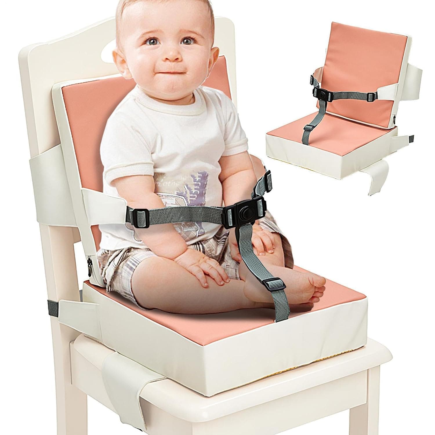 Booster Seat for Kitchen Chair Waterproof Canteen Backrest Dining Table | Table Booster Seat for Child with Backrest Home Travel Portable Compact Easy Clean Non Slip Little Kids Dining Chair Mealt