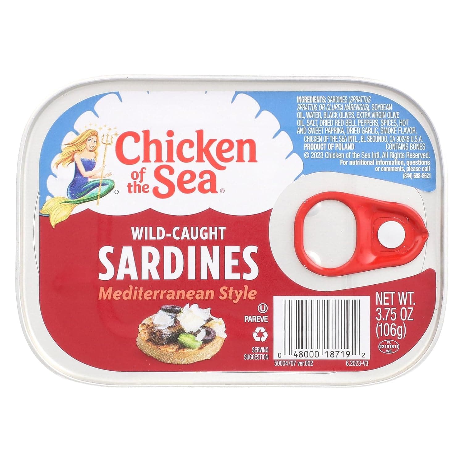 Chicken Of The Sea, Mediterranean Style Sardines, 3.75 Ounce