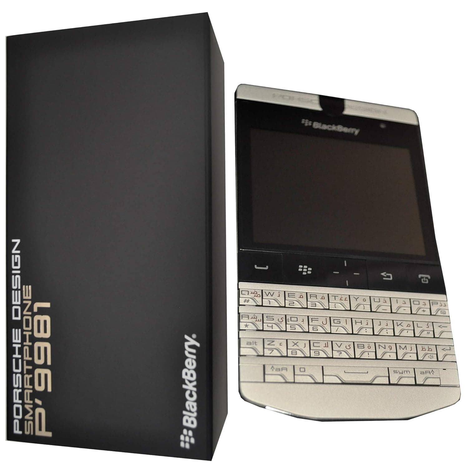 Blackberry Porsche Design P'9981 (QWERTY English + Arabic Keypad) 8GB Factory Unlocked (GSM Only, No CDMA) 3G Smartphone - International Version (Dark Platinum/Silver)