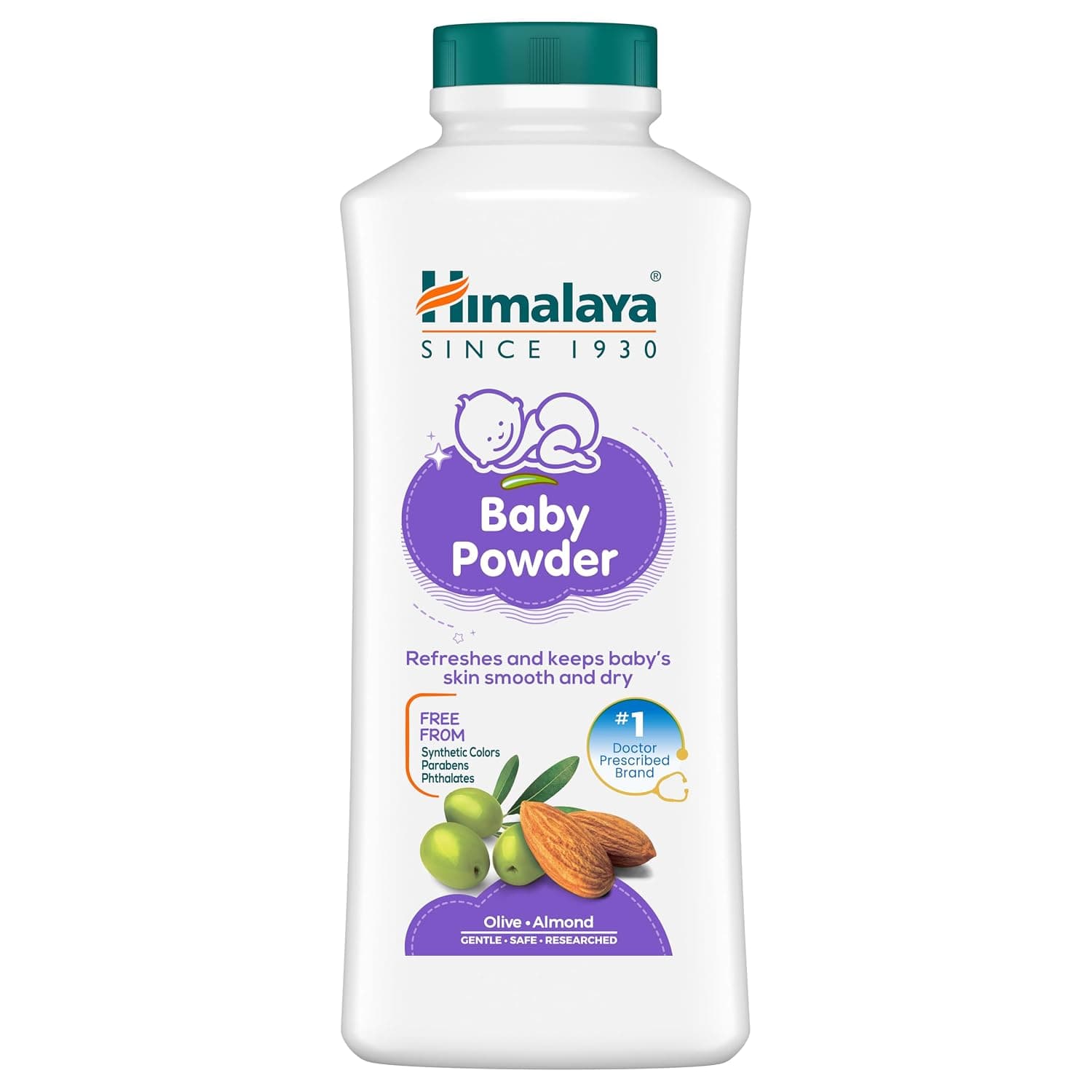 Himalaya Baby Powder – 200g | Keeps Baby’s Skin Dry, Soft & Fresh | With Olive & Almond | Free from Parabens, Phthalates & Synthetic Colours | Gentle & Safe for Sensitive Skin
