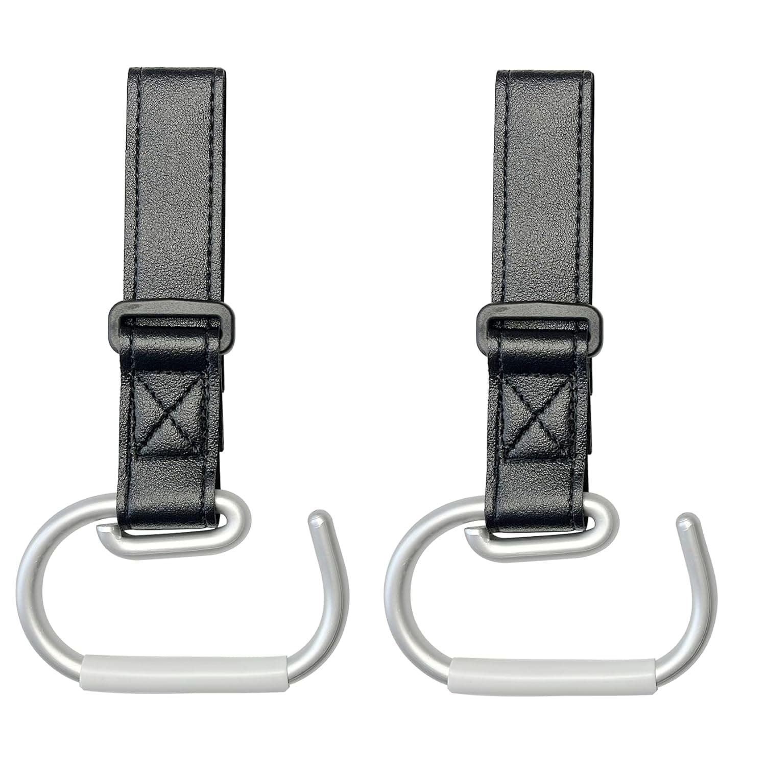 2PCS Stroller Hooks, Universal Stroller Accessories with Non-Slip Rubber Pads, for Diaper Bags, Shopping Bags and Purses