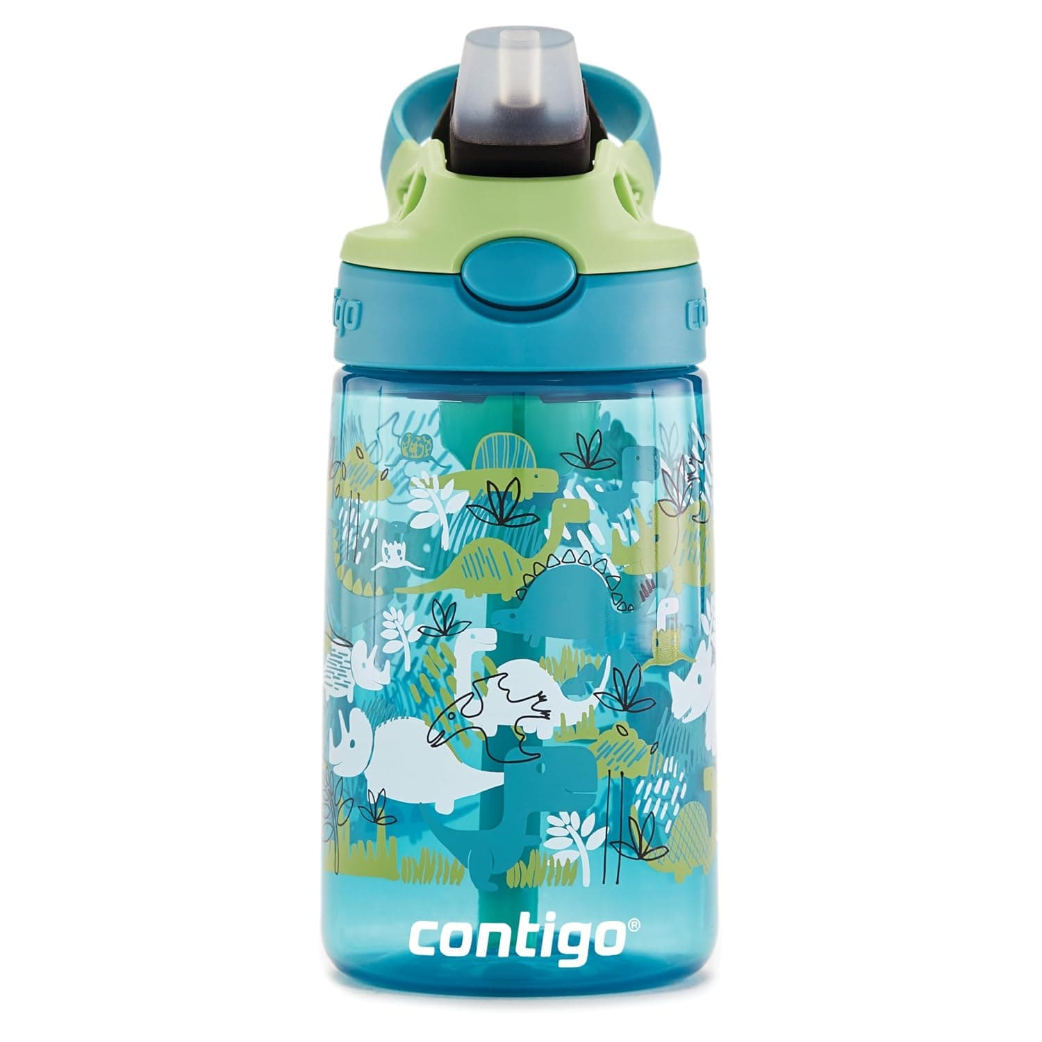 Contigo Kids’ Easy-Clean AUTOSPOUT Straw Water Bottle; BPA-free, robust water bottle; 100% leak-proof; easy-clean; ideal for daycare, preschool, school and sports; 14 oz