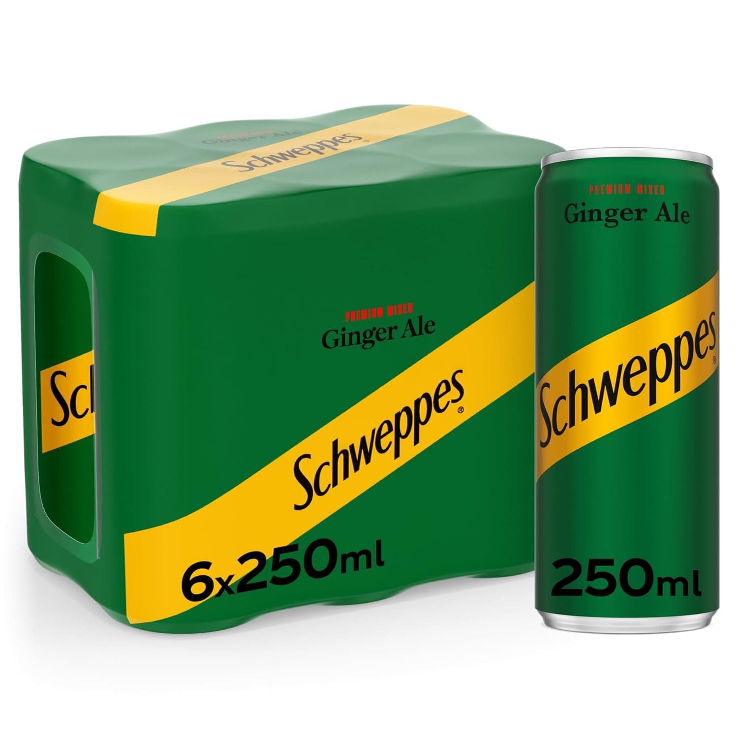 Schweppes Ginger Ale Drink, 6 x 250