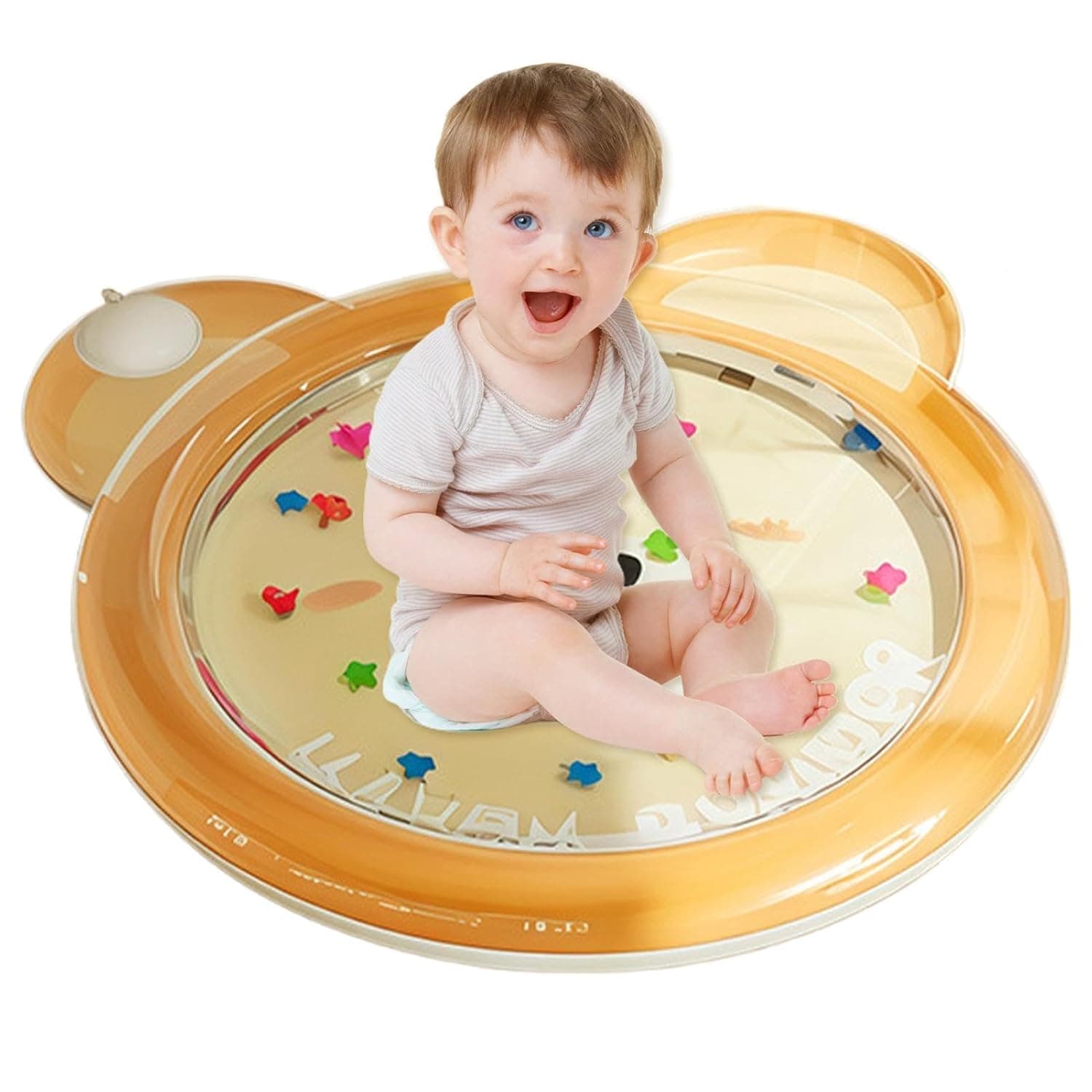 Infant Water Mat Portable Interactive Developmental Sensory Mat | Inflatable Water Sensory Floor Pad for Little Girls Nursery Room Daycare Center Indoor Home Travel Outdoor Summer