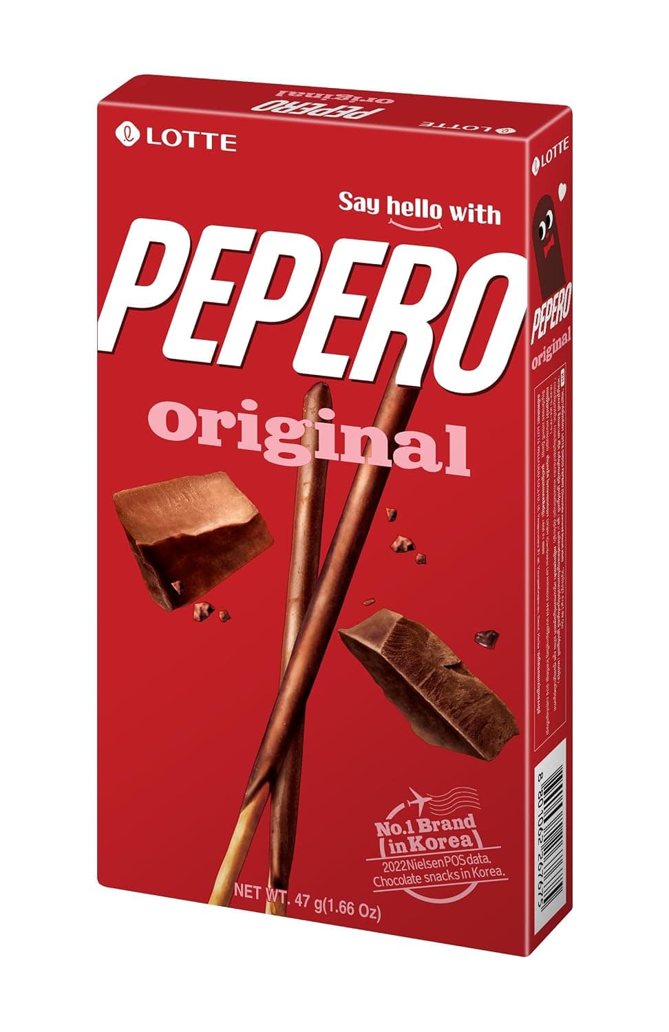 Lotte Pepero Chocolate Stick Biscuit - Original 47g
