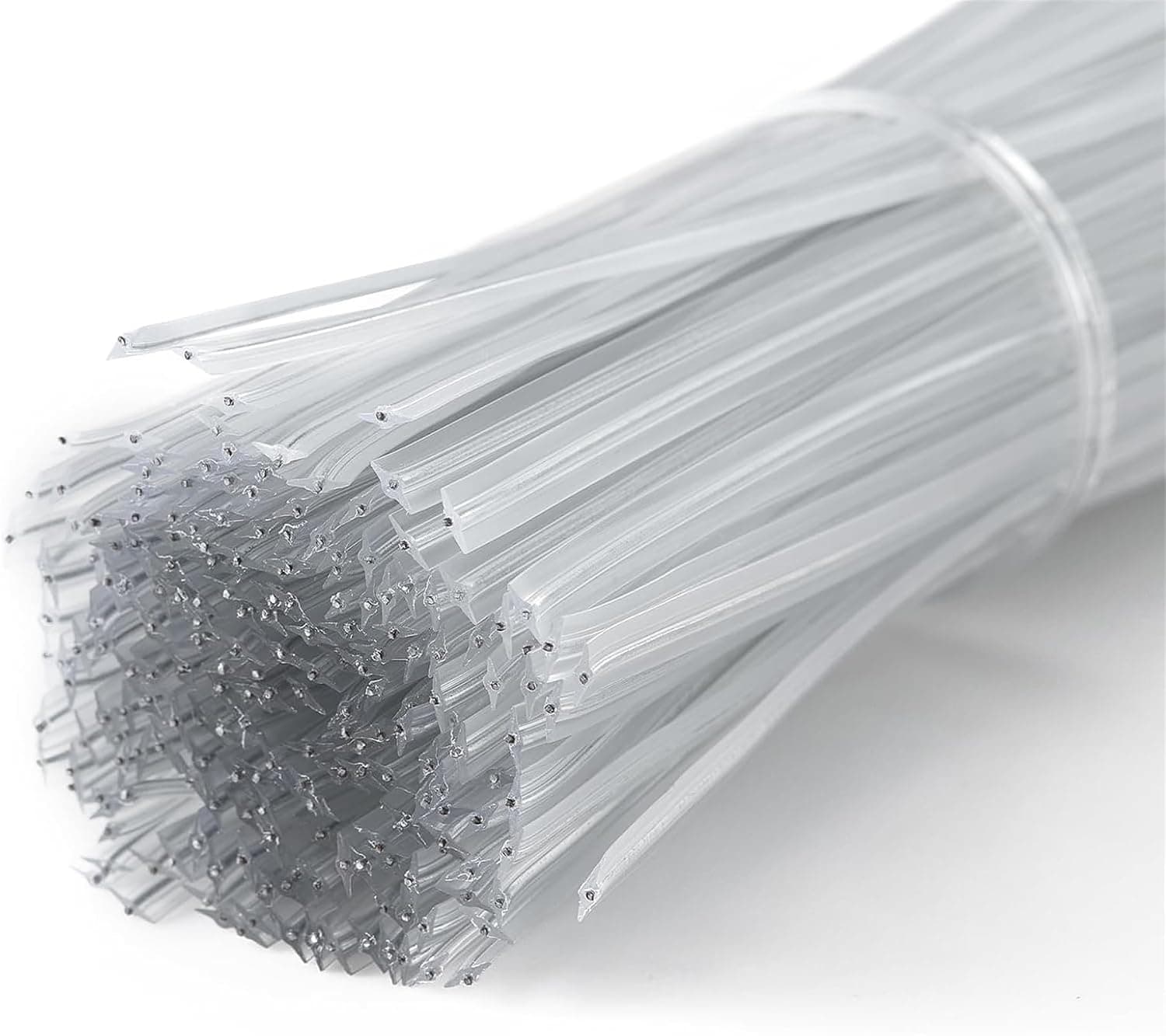 Clear Twist Ties 300Pcs, 5 Inch Metal Wire Twist Ties for Bread Bags, Treat Bags, Garden Plants, Gift Wrapping, Crafts, Reusable Transparent Bag Ties for Home, Office, and Baking