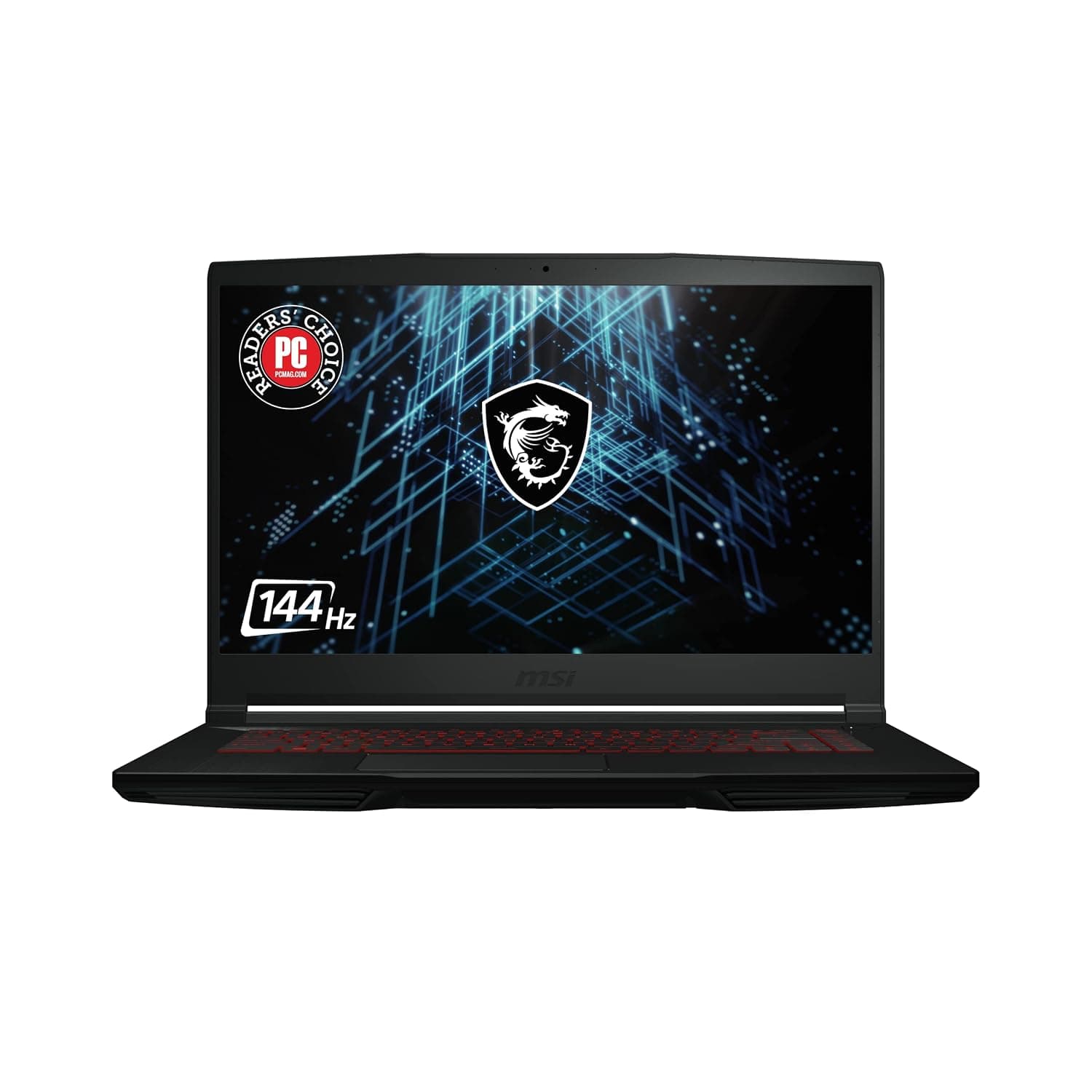 MSI GV63 15.6" 144Hz Gaming Laptop Intel Core i5-11400H GTX1650 8GB 512GB NVMe SSD Win11 - Black (11SC-825), GV1511825