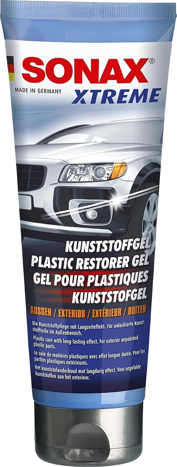 SONAX XTREME PLASTIC RESTORER GEL (250 ml) - Plastic care with long-lasting effect. Seals and protects unpainted exterior parts | Item-No. 02101410-810