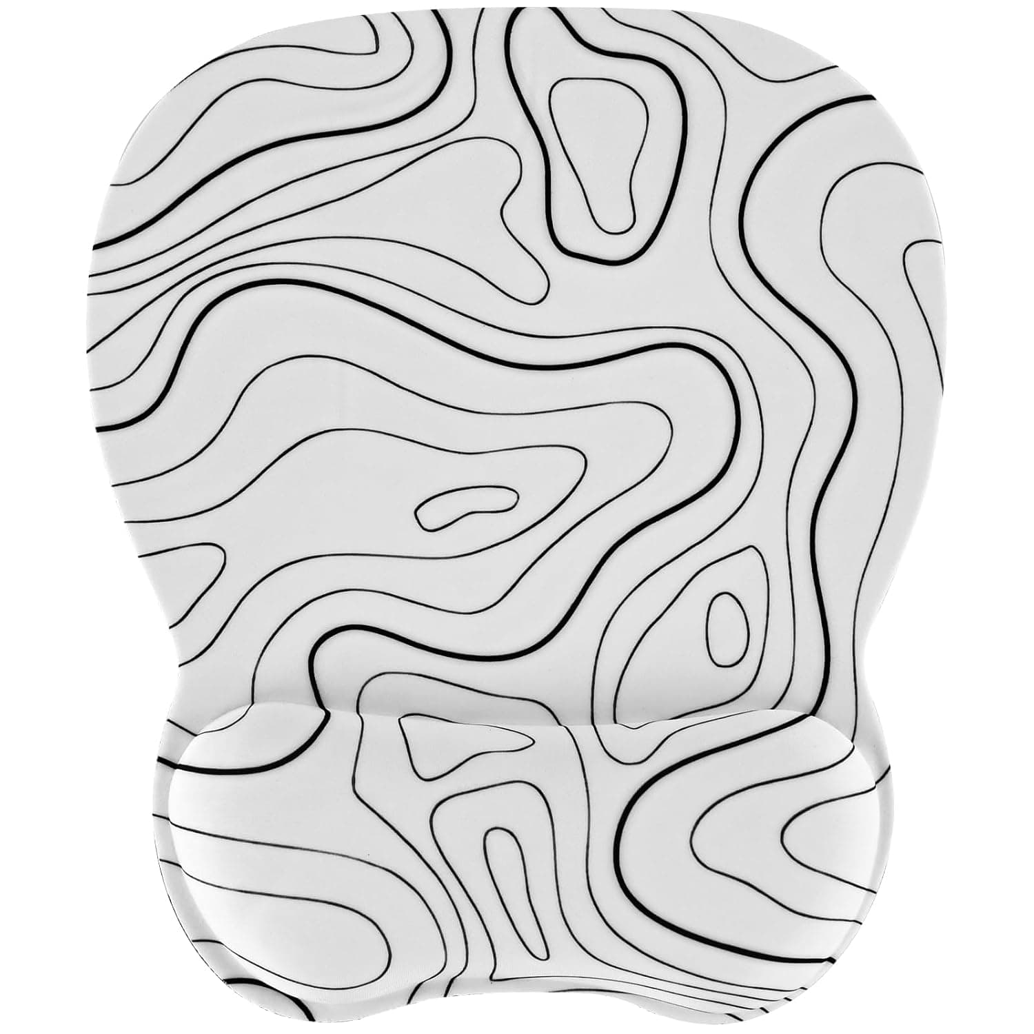 EooCoo Mouse Pad with Wrist Rest, Mousepad with Anti Slip Base, White | Ergonomic Mouse pads, PU Rubber Base, Smooth Tracking, Wear Resistant Surface Mouse Mat for Laptop Office Home Desk Accessory