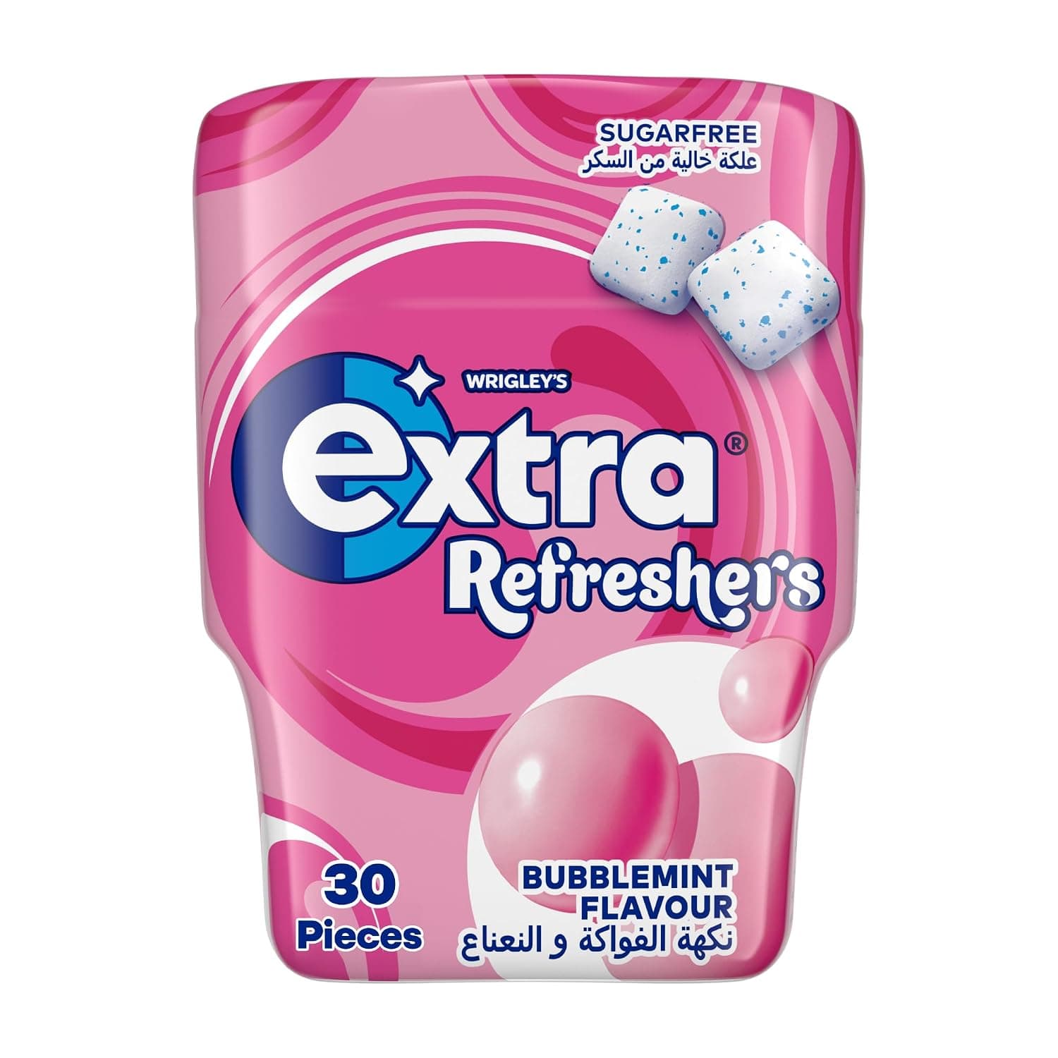 Extra Fresh Bubble Mint Flavor Gum, Sugar Free, 30 Count, Enjoy Refreshing Wherever You Are, Get Ready For Every Opportunity