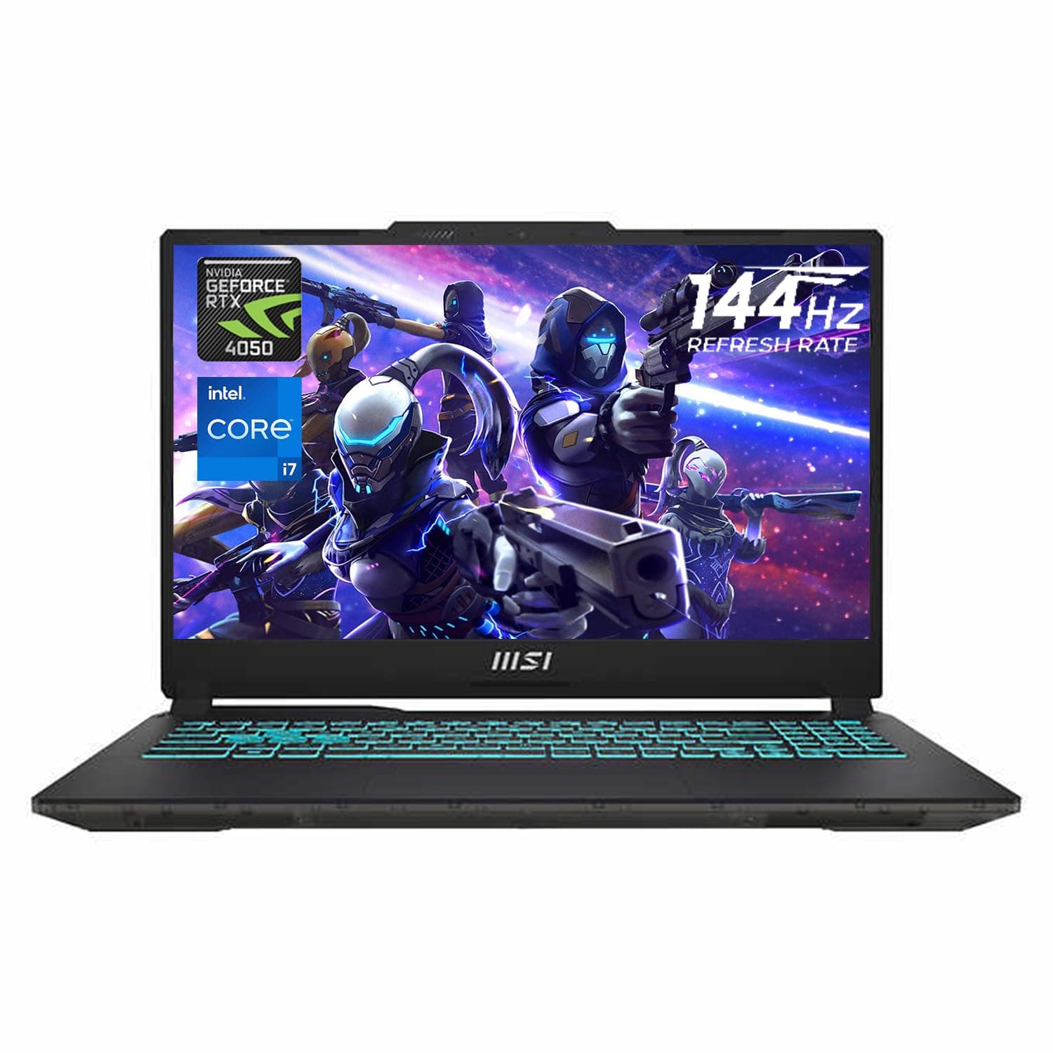 MSI Cyborg 15 Gaming Laptop, 15.6" FHD 144Hz Screen, 13th Gen Intel Core i7-13620H, NVIDIA GeForce RTX 4050, 32GB DDR5 RAM, 1TB PCIe SSD, Webcam, Backlit KB, Wi-Fi 6, Windows 11 Home, Black
