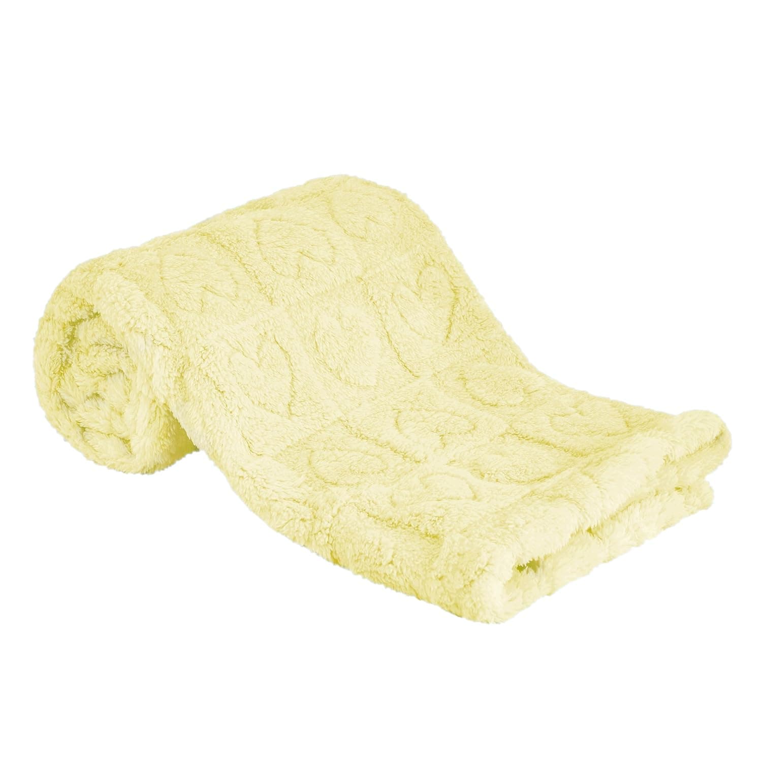 Ultra Soft Fleece Baby Blanket for Girls & Boys – Heart Checkered Design, Cozy Lightweight Receiving Blanket, Fluffy Throw, Crib & Stroller Blanket, 30"x40", Yellow